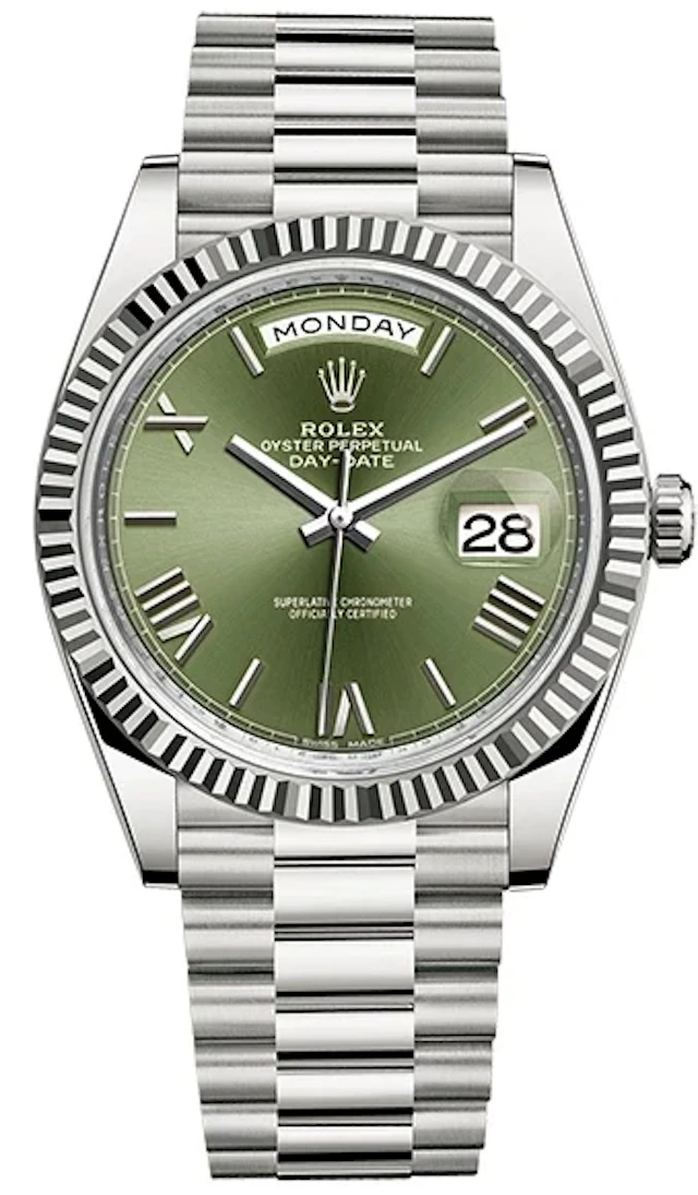 Rolex Day-Date 40 18K White Gold Men's Watch