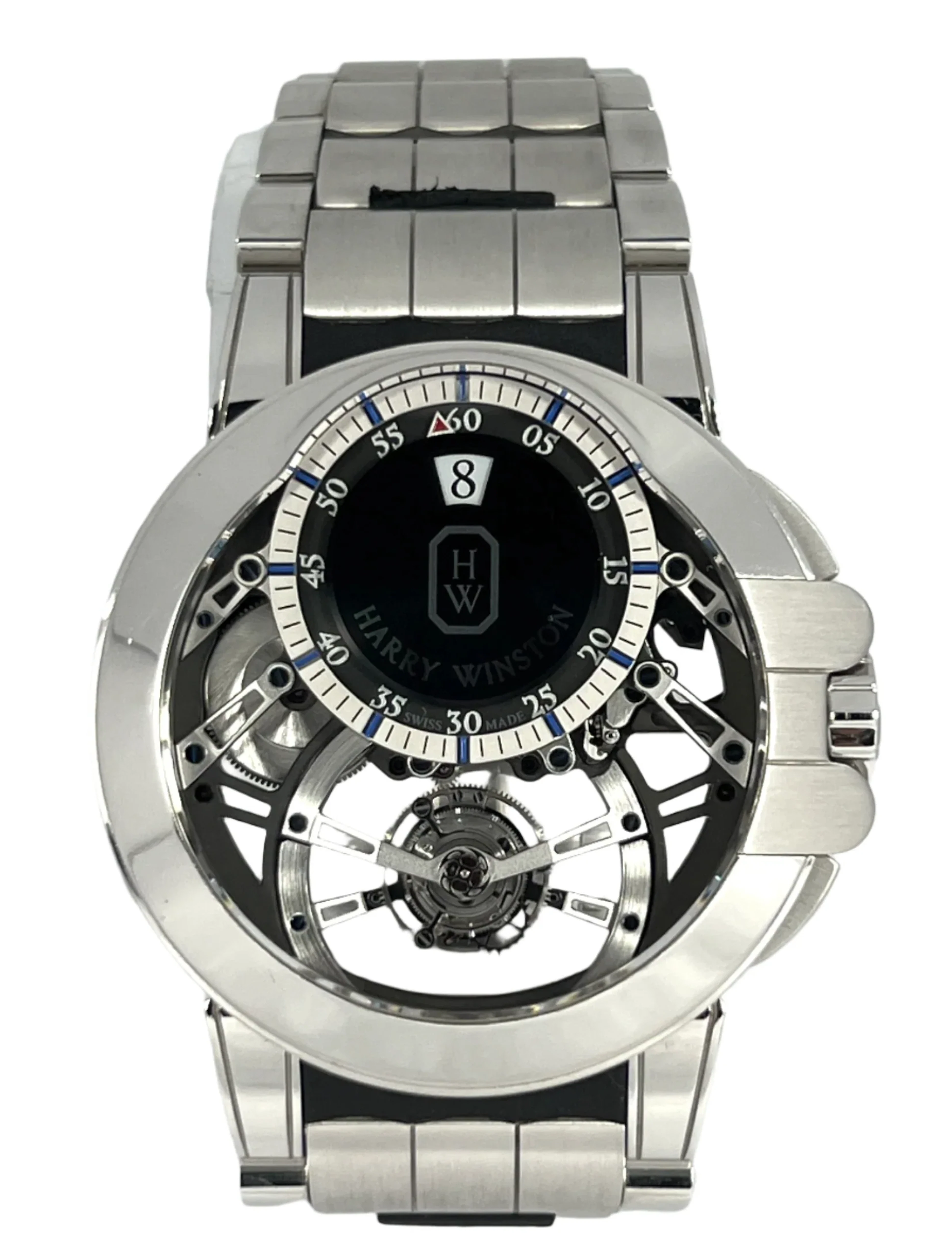 Harry Winston Ocean Tourbillon Jumping Hour White Gold Men's Watch