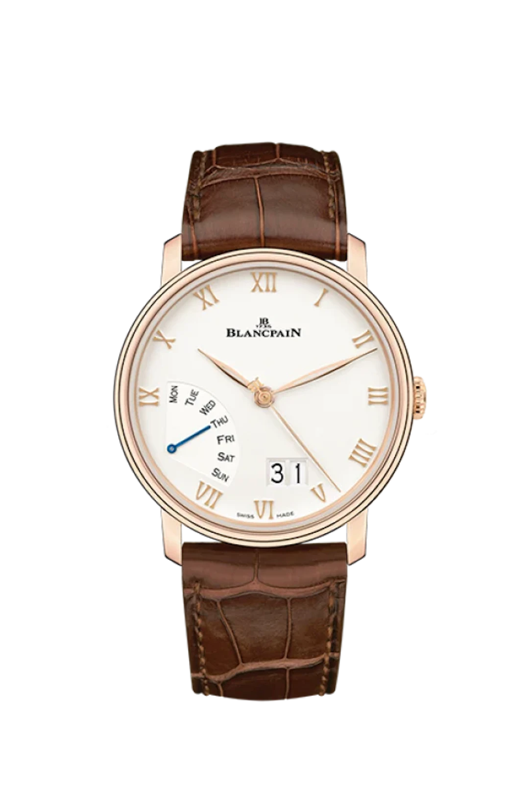 Blancpain Villeret Grande Date Jour Retrograde 18K Rose Gold Men's Watch