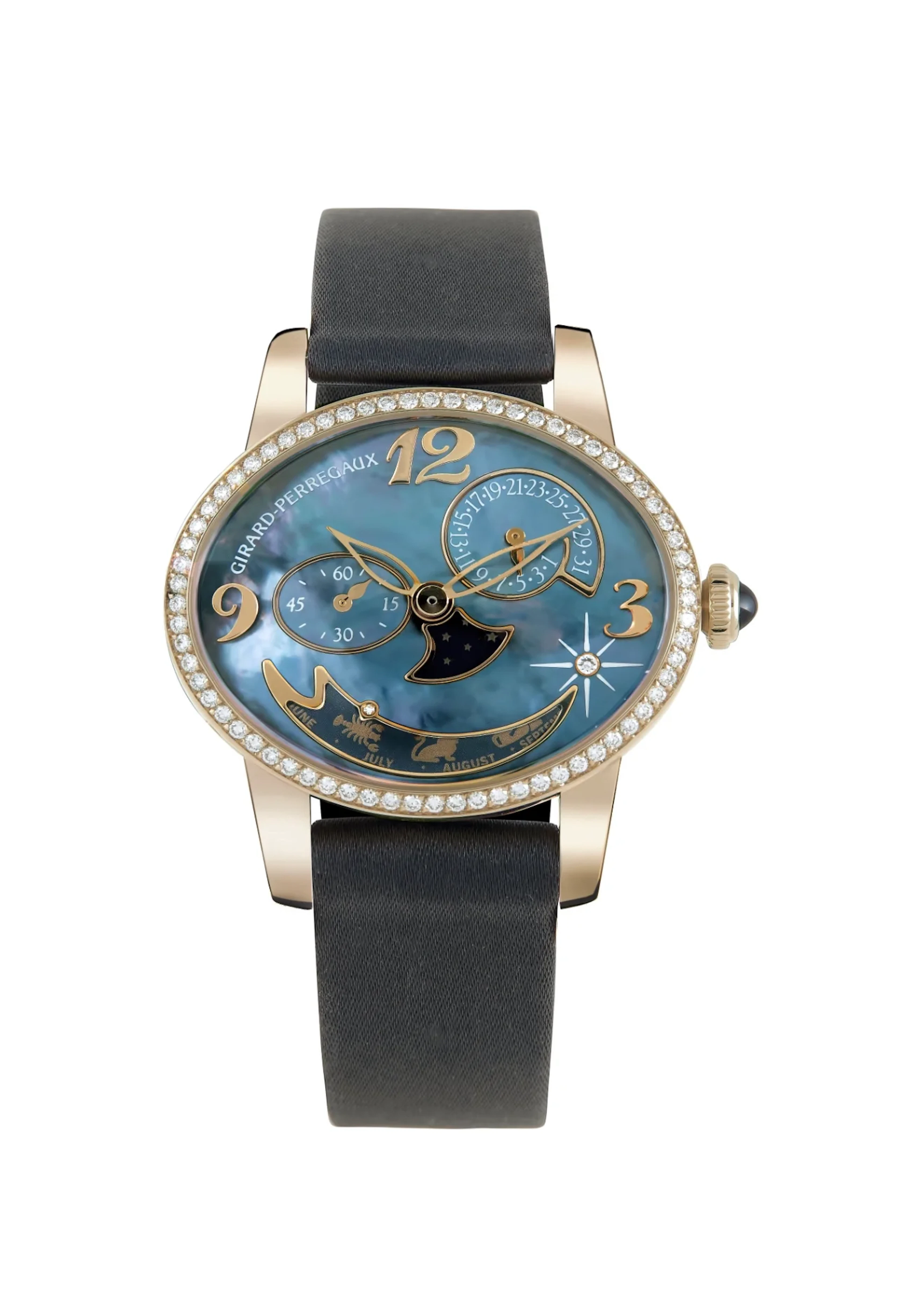 Girard-Perregaux Cat's Eye Annual , Zodiac Calendars 18K Rose Gold