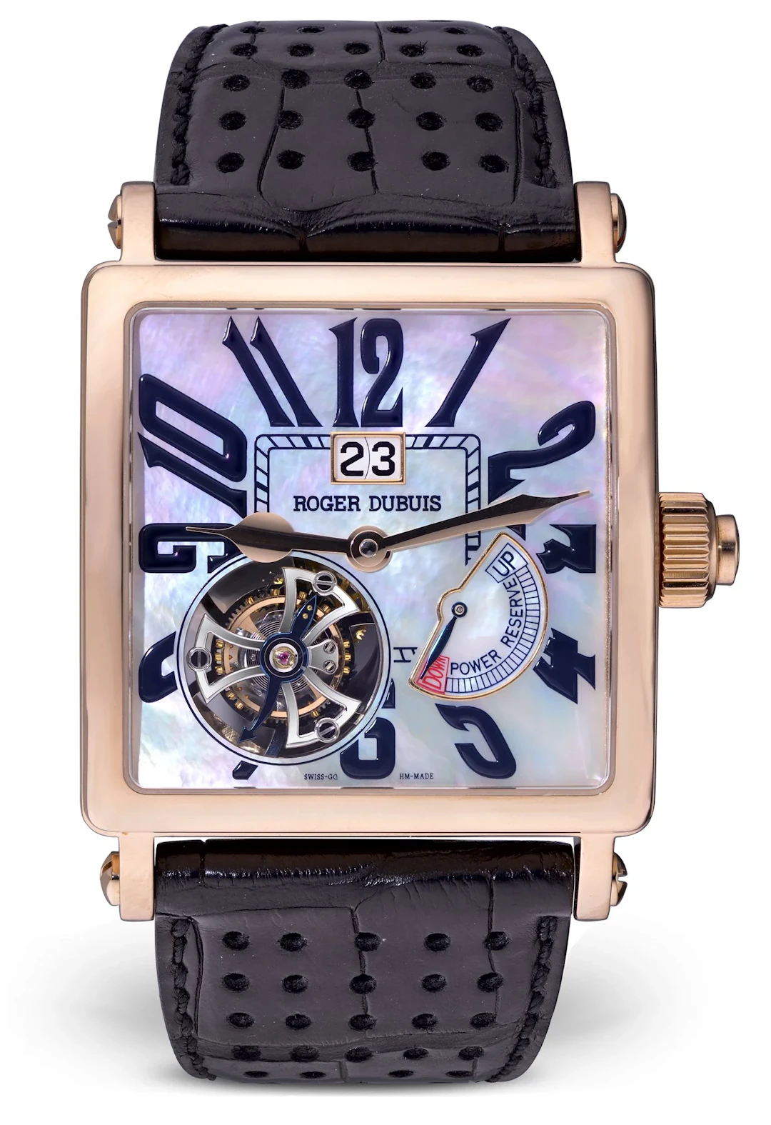 Roger Dubuis Golden Square Tourbillon 18K Rose Gold Mens Watch