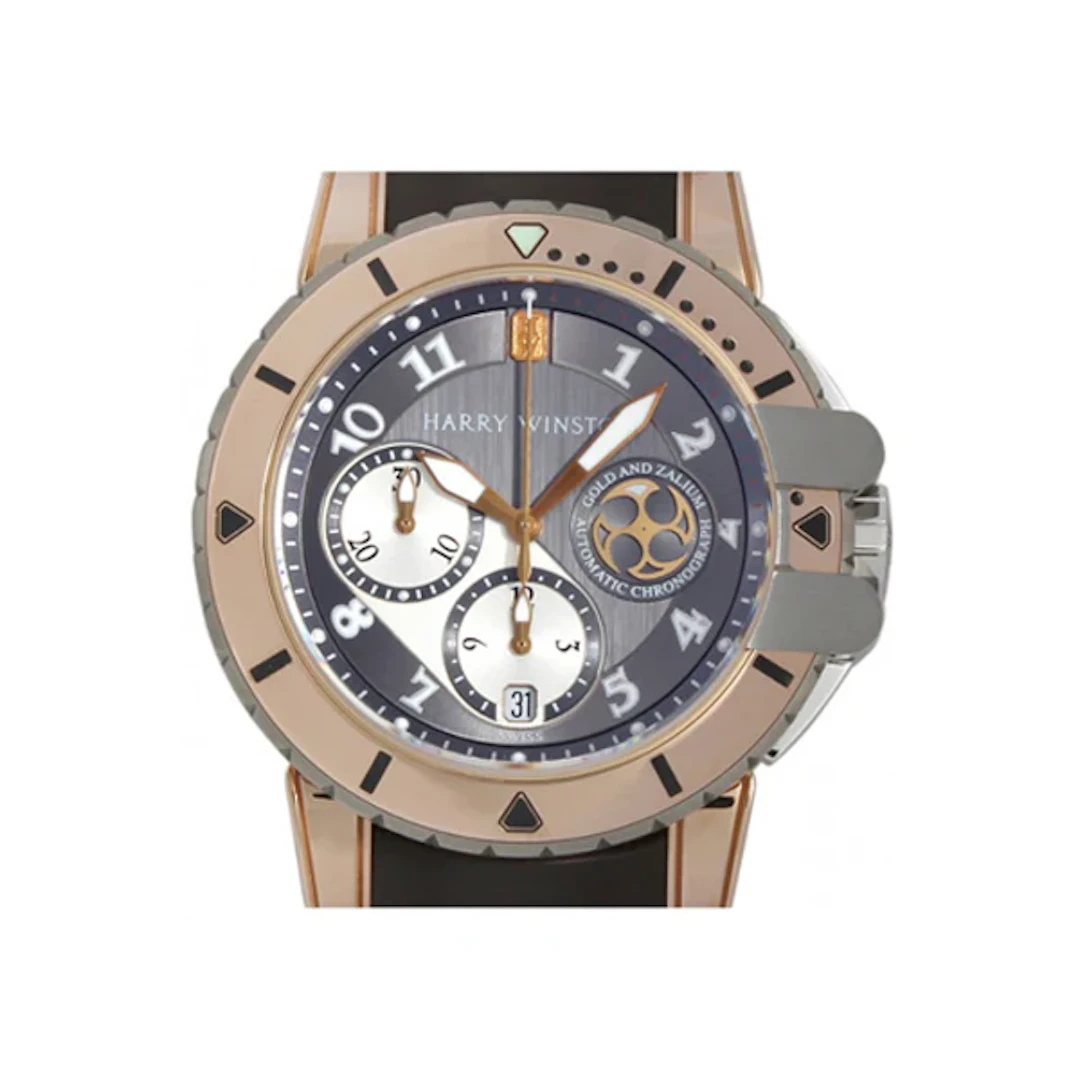 Harry Winston Ocean Diver 18K Rose Gold & Zalium Men's Watch