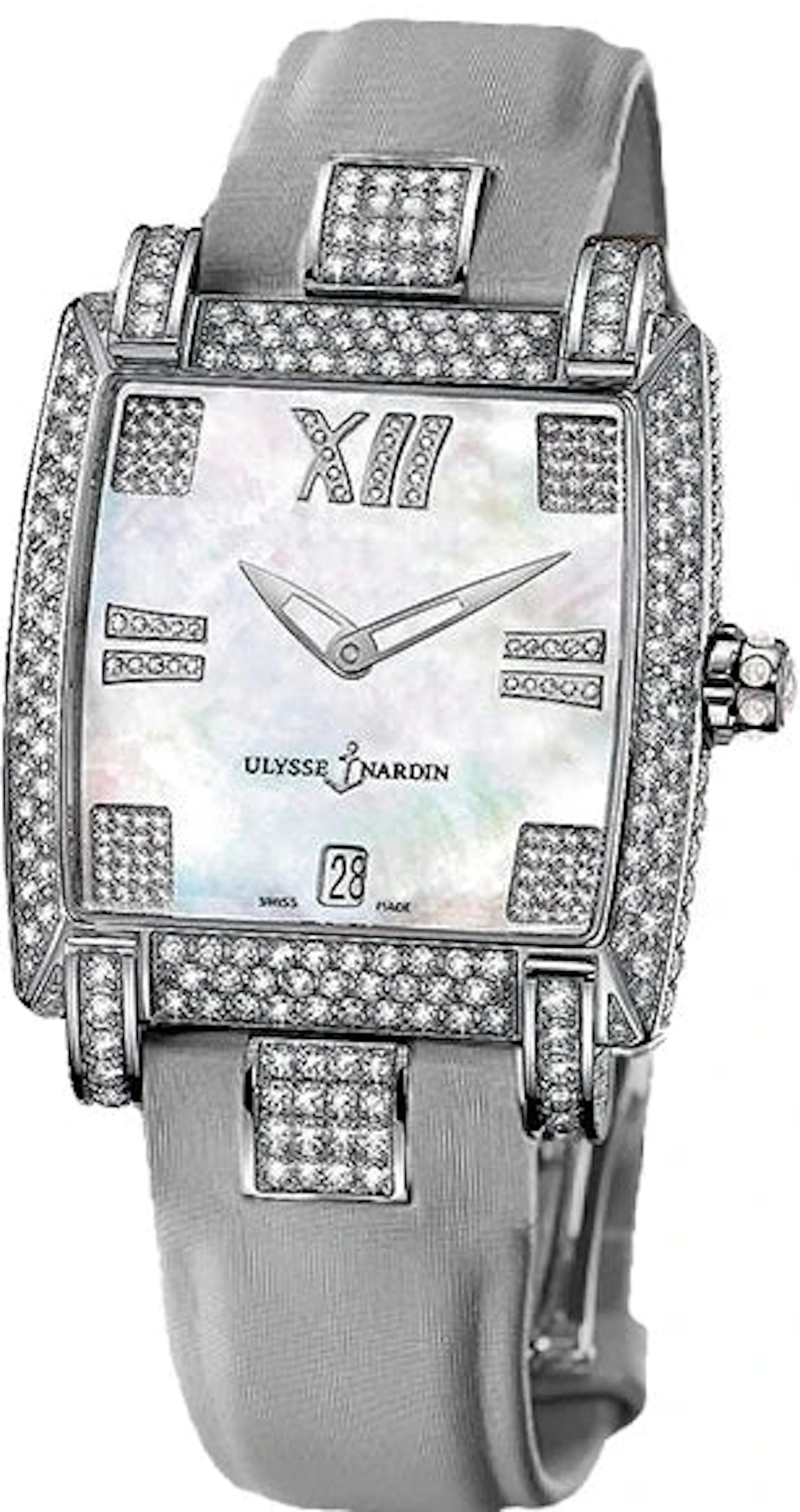 Ulysse Nardin Caprice Full 18K White Gold & Diamonds Lady's Watch
