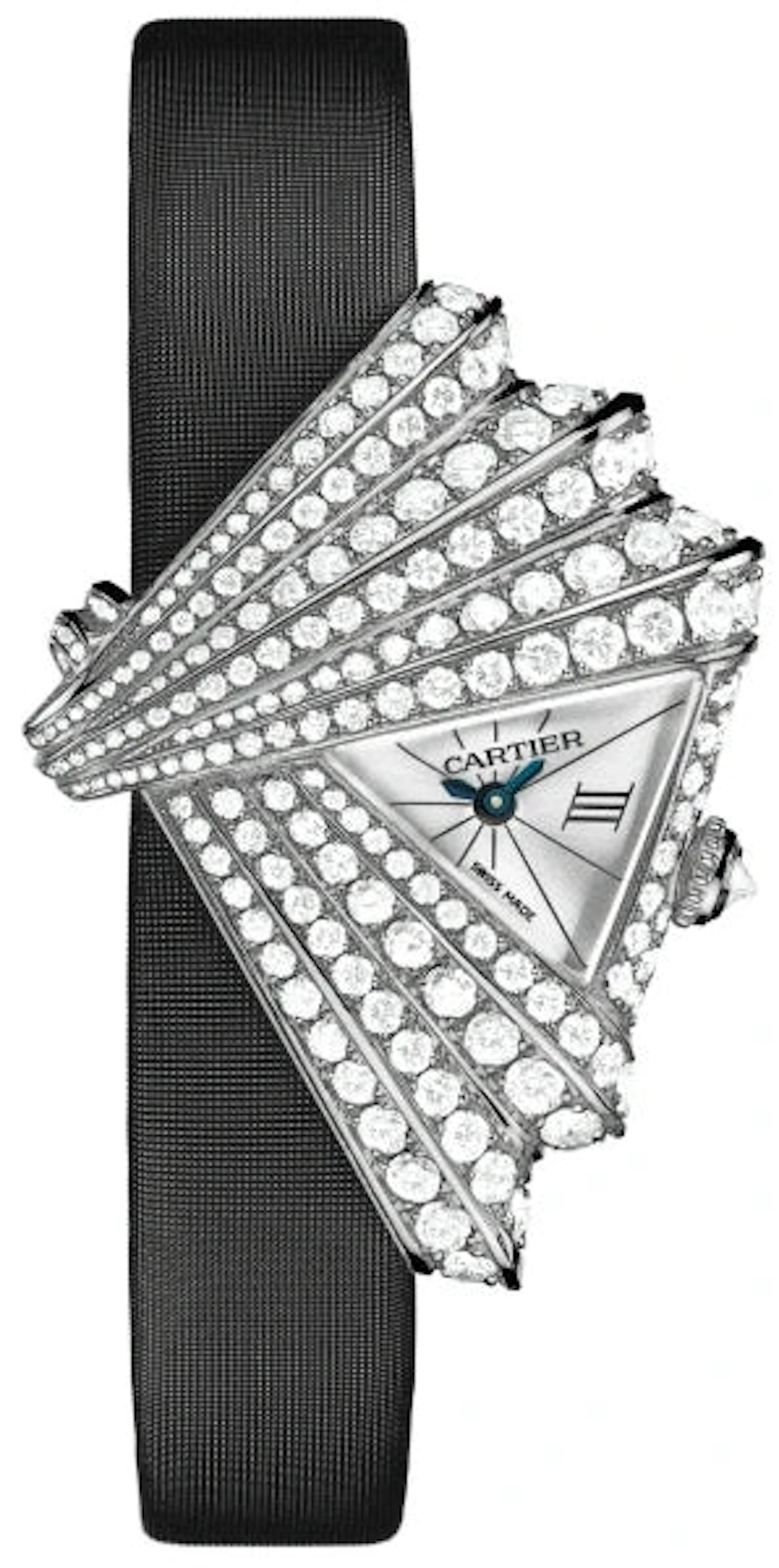Cartier Libre Froissee 18K White Gold & Diamonds Lady's Watch