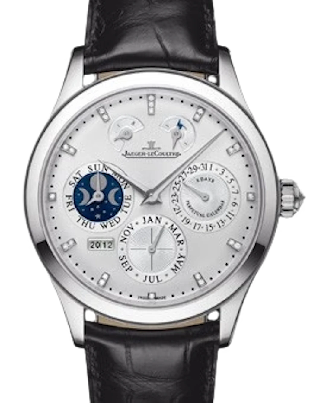 Jaeger-LeCoultre Master Eight Days Perpetual 18k White Gold Men's Watch