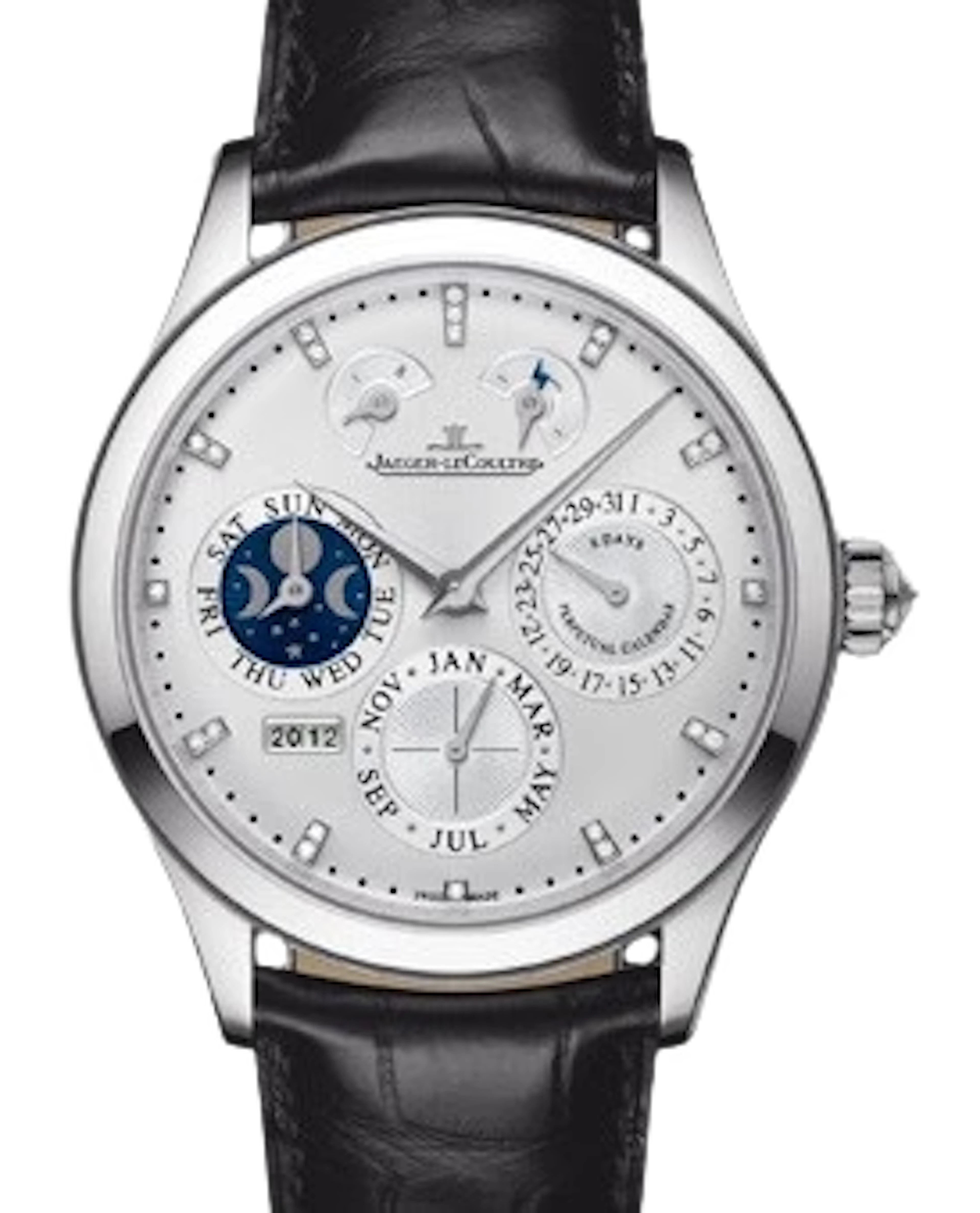 Jaeger-LeCoultre Master Eight Days Perpetual 18k White Gold Men's Watch