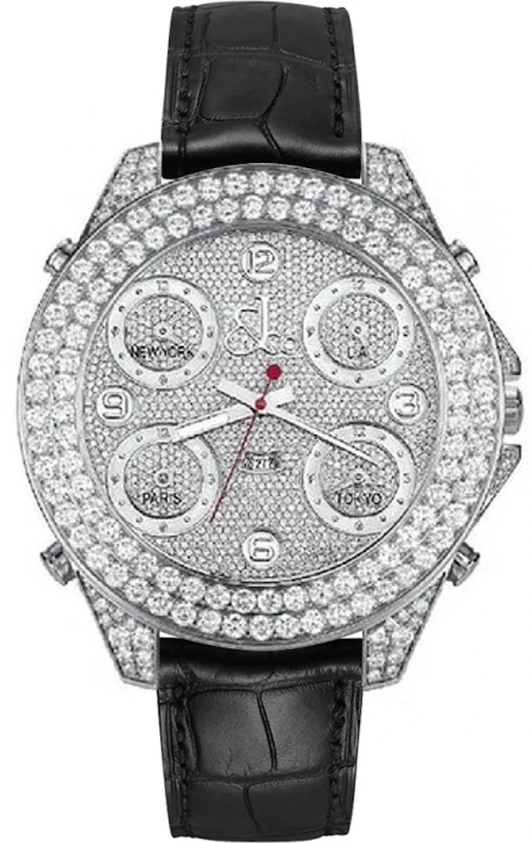 Jacob & Co Five Time Zone Stainless steel & Diamonds Men's Watch