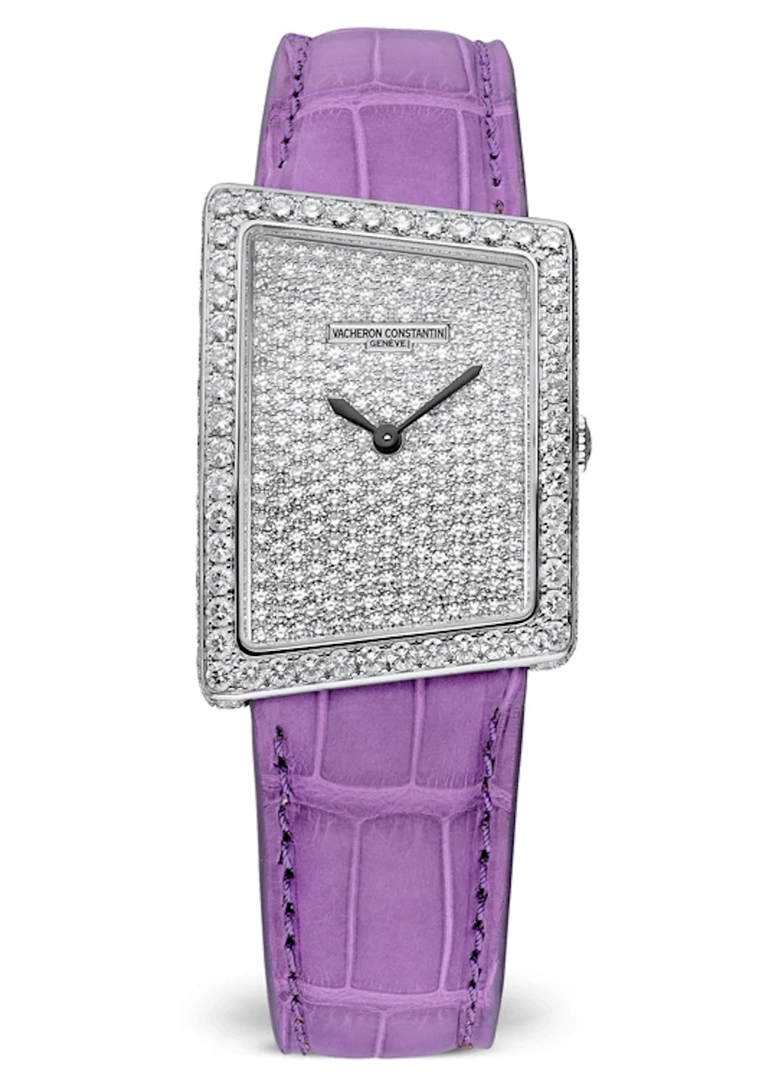 Vacheron Constantin Asymmetric 18K White Gold and Diamonds Quartz Ladies Watch