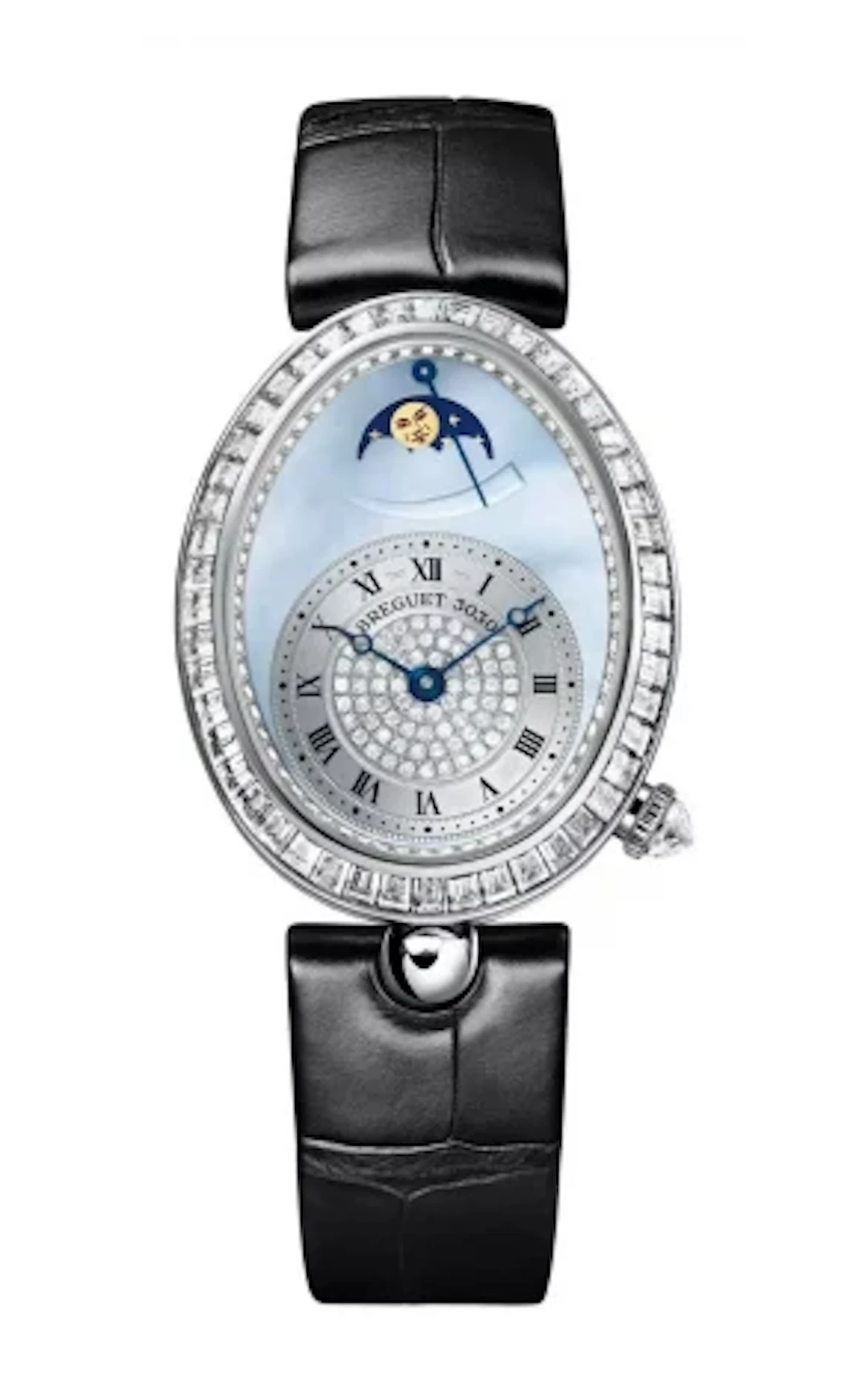 Breguet Reine de Naples Moon Phase 18K White Gold & Diamonds Lady's Watch