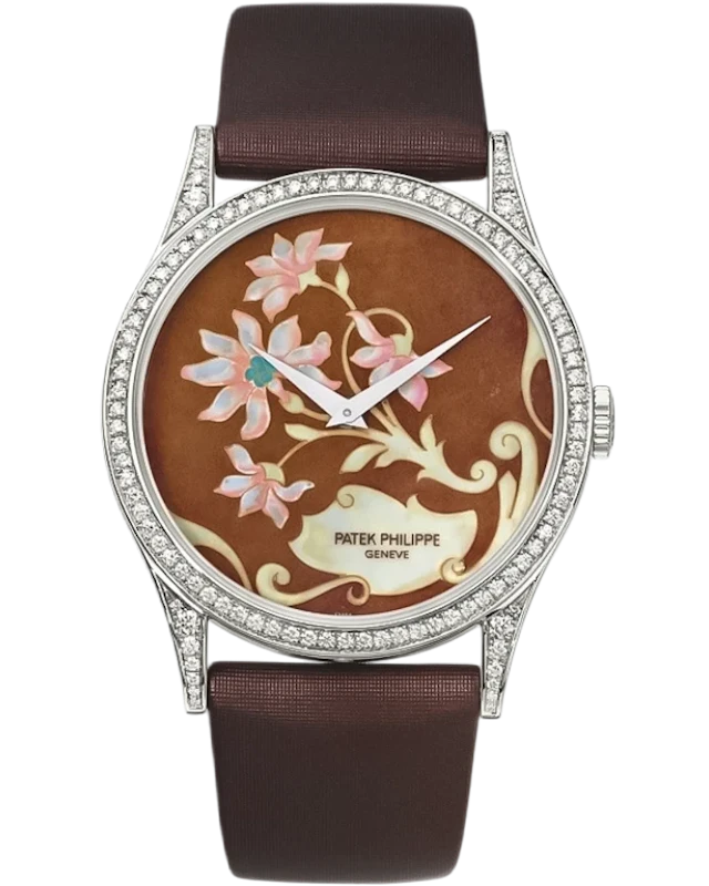 Patek Philippe Calatrava Floral Arabesques Platinum Women’s Watch