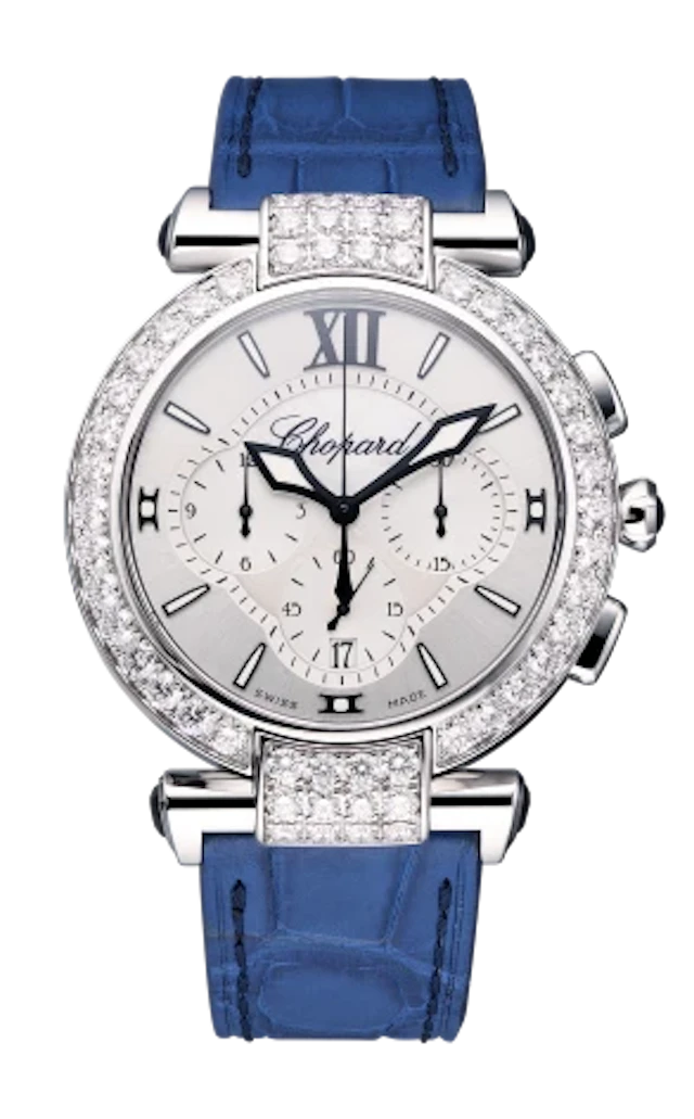 Chopard Imperiale Chronograph 18K White Gold & Diamonds Ladies Watch