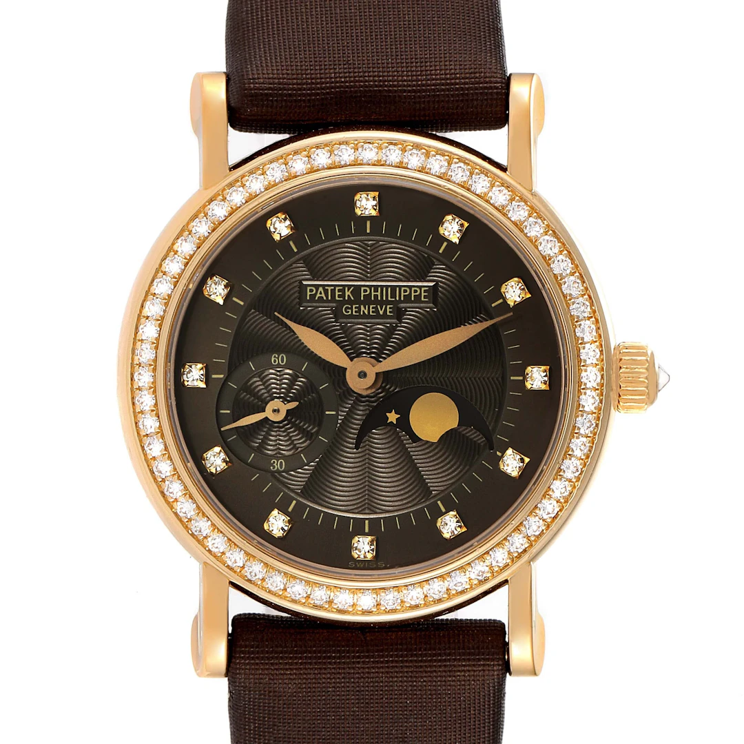 Patek Philippe Calatrava Moonphase 18K Yellow Gold Lady's Watch