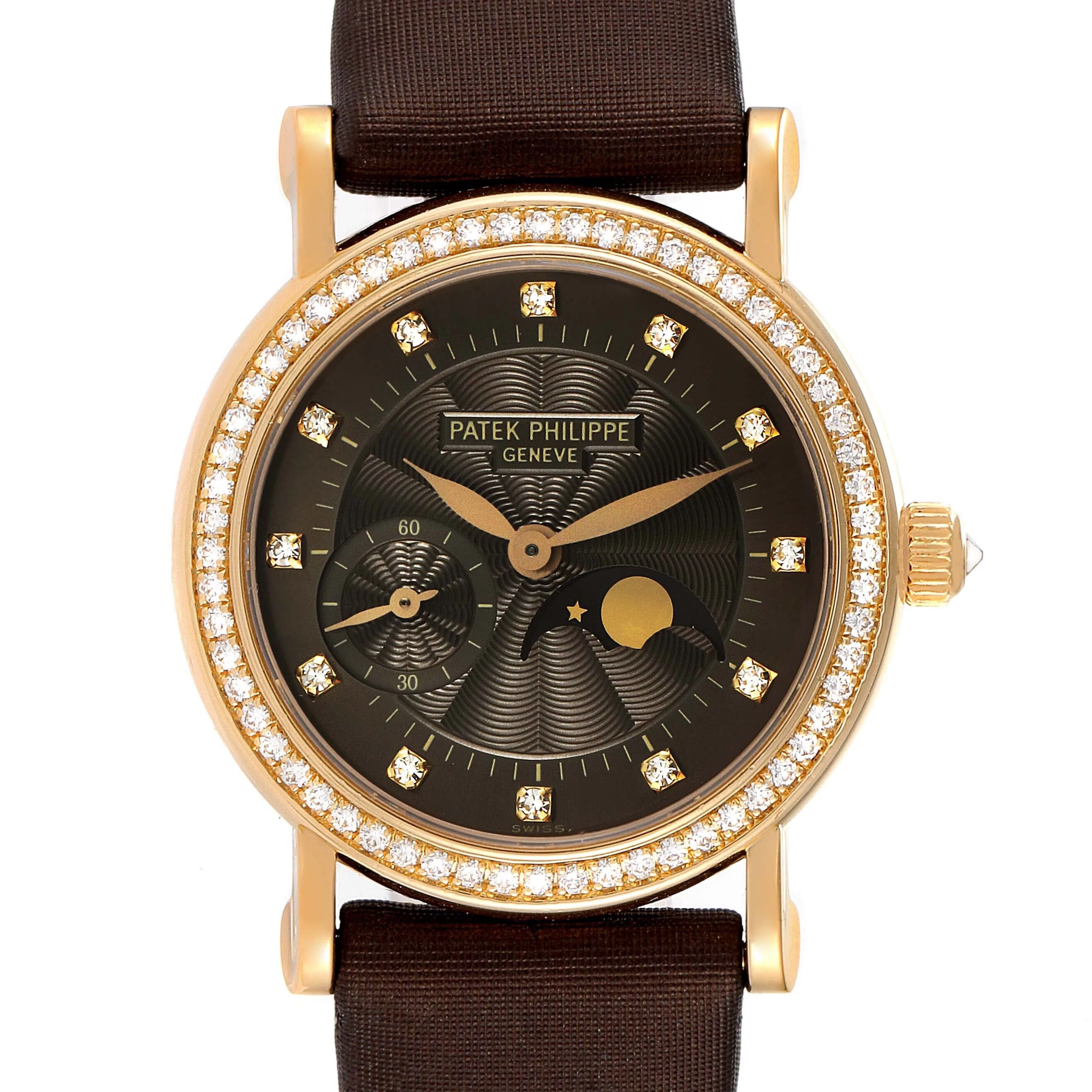 Patek Philippe Calatrava Moonphase 18K Yellow Gold Lady's Watch