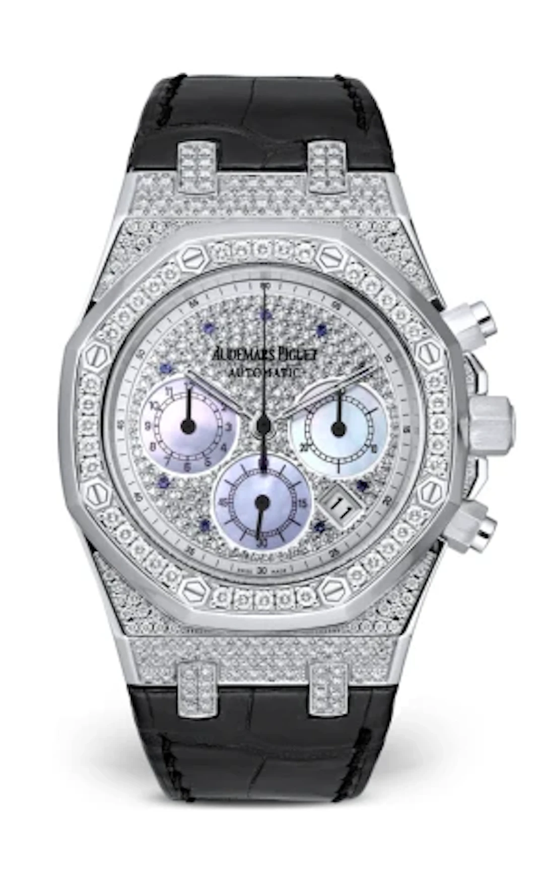 Audemars Piguet Royal Oak Chronograph 18K White Gold & Diamonds Men's Watch