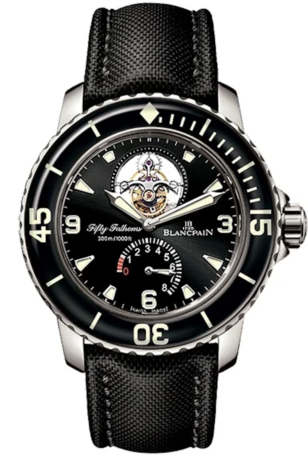 Blancpain Fifty Fathoms Fathoms Tourbillon 18K White Gold Men's Watch