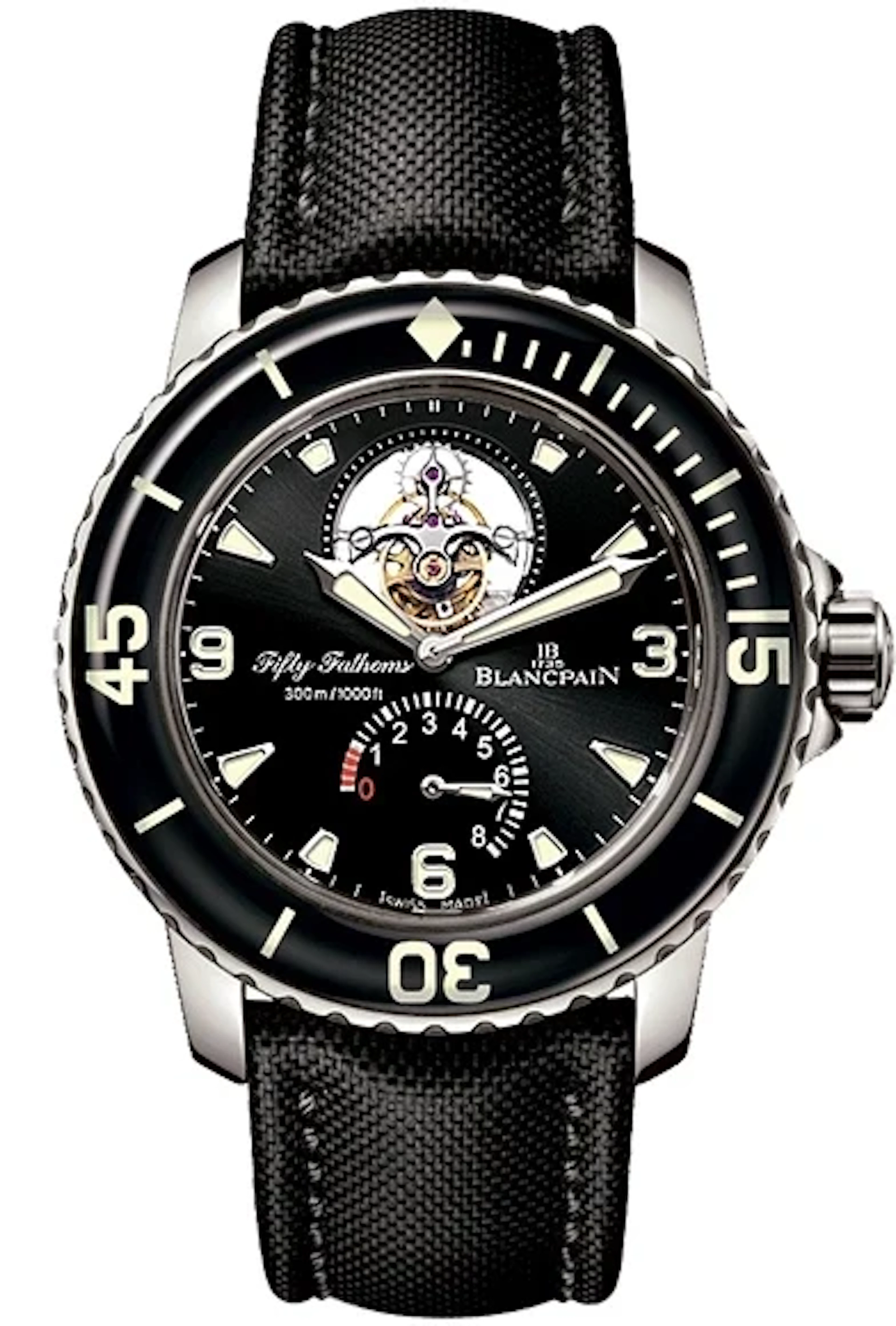 Blancpain Fifty Fathoms Fathoms Tourbillon 18K White Gold Men's Watch