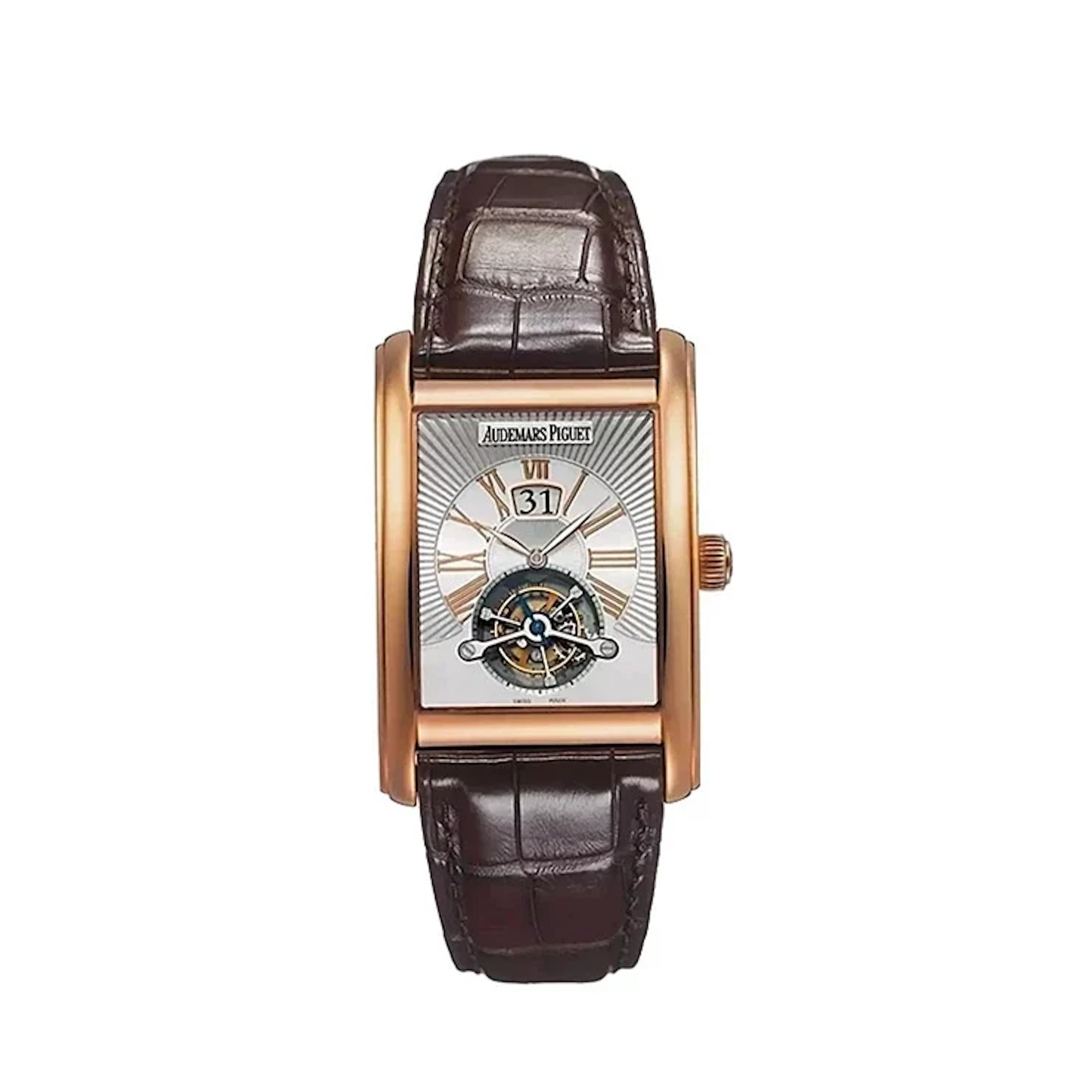 Audemars Piguet Edward Piguet Tourbillon Large Date 18K Rose Gold Men's Watch