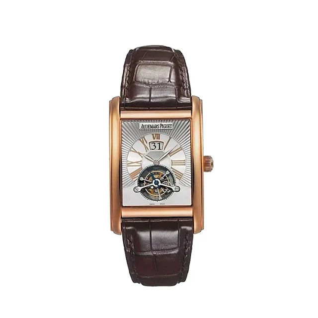 Audemars Piguet Edward Piguet Tourbillon Large Date 18K Rose Gold Men's Watch