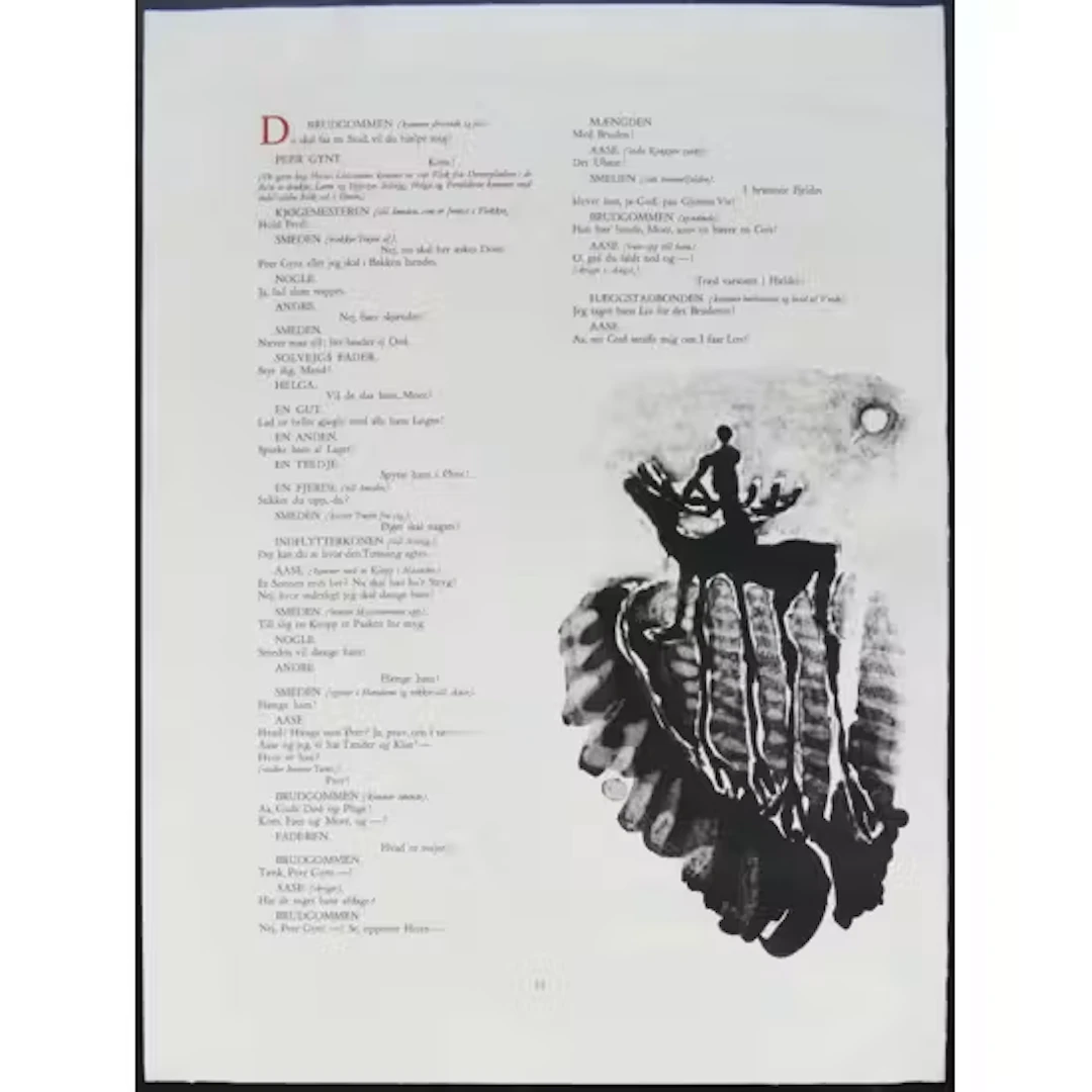 GRAFISK BLAD FRA PEER GYNT MAPPE