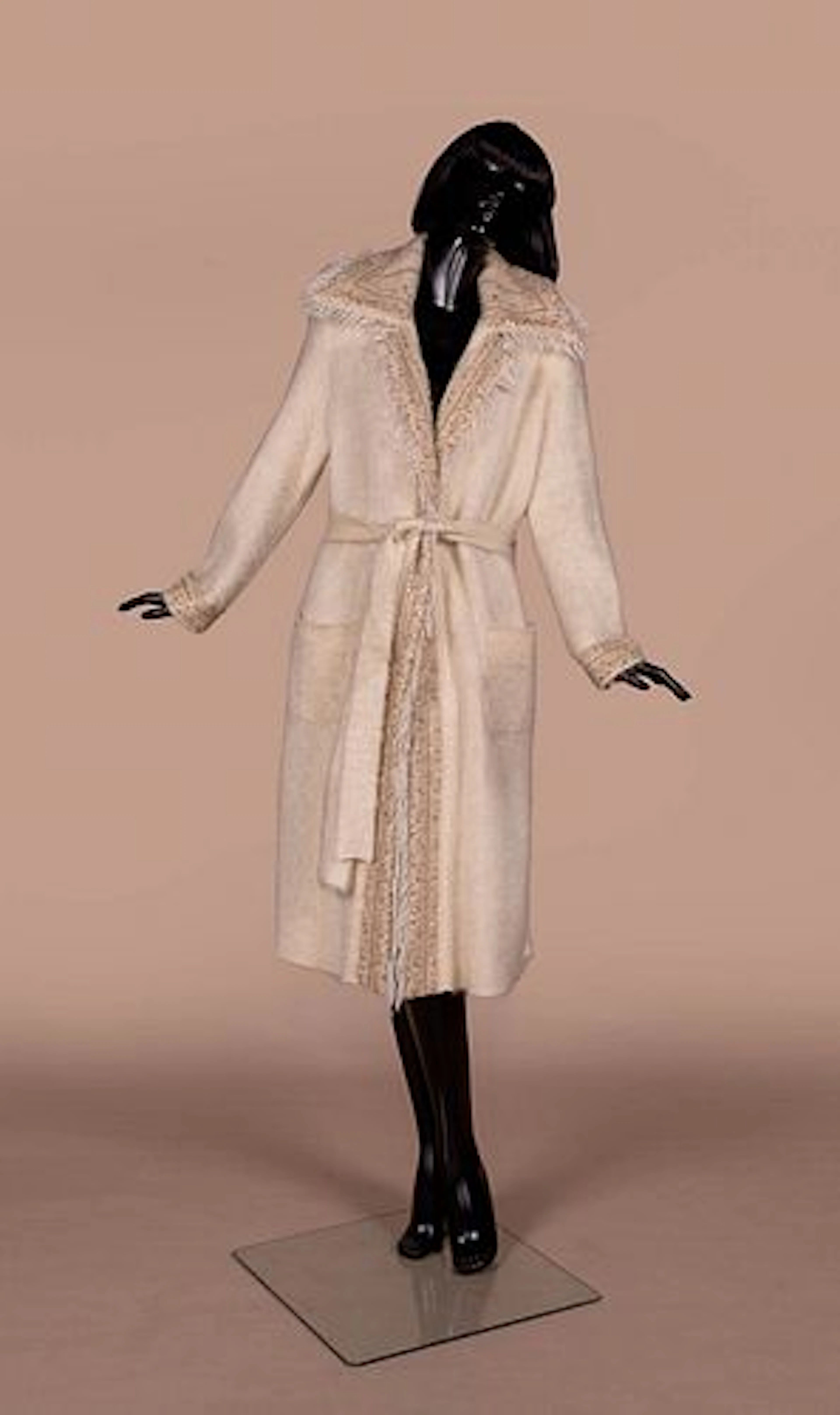 MONIQUE VAN VOOREN-OWNED ESCADA EMBELLISHED MOHAIR COAT