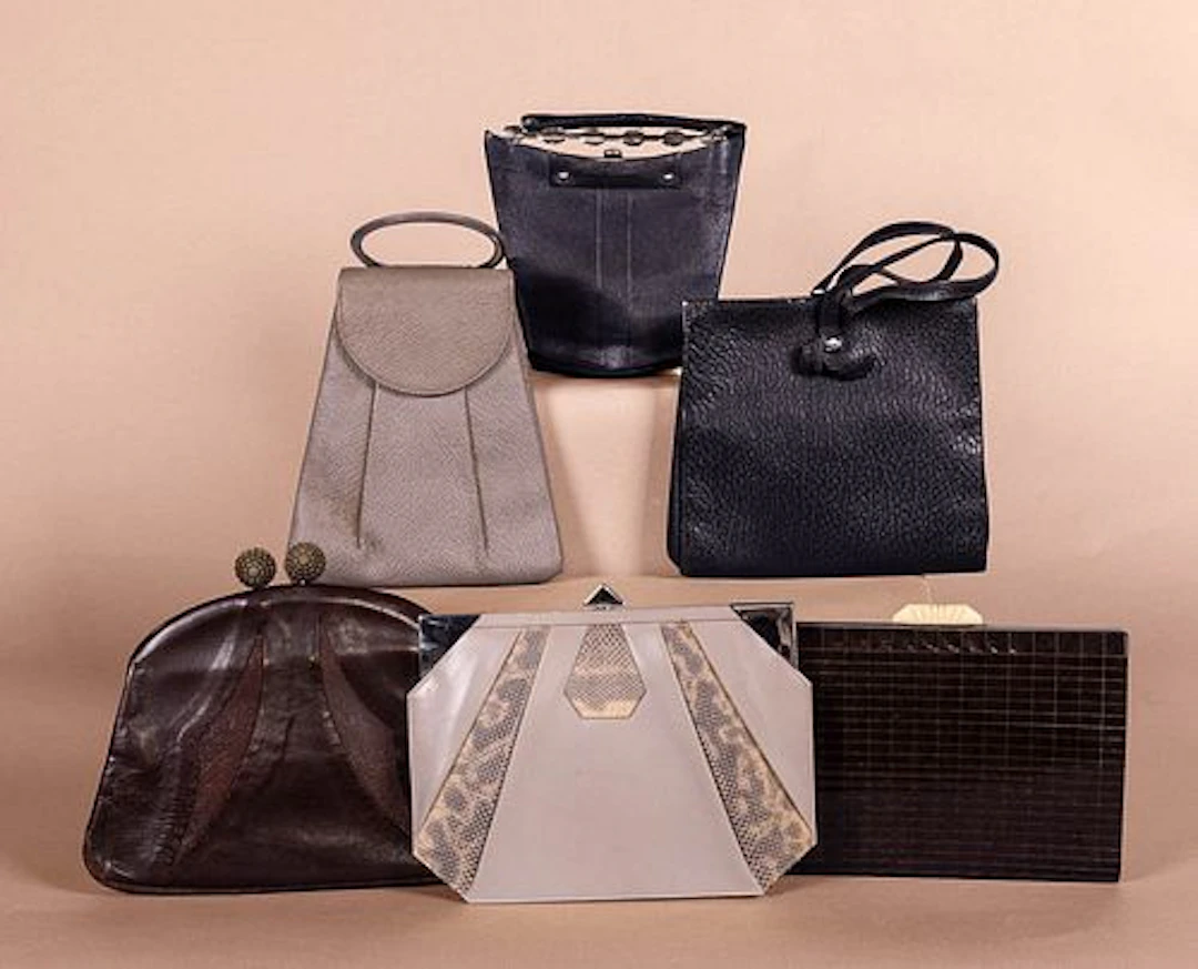 SIX ART DECO HANDBAGS, 1930S - 1940S