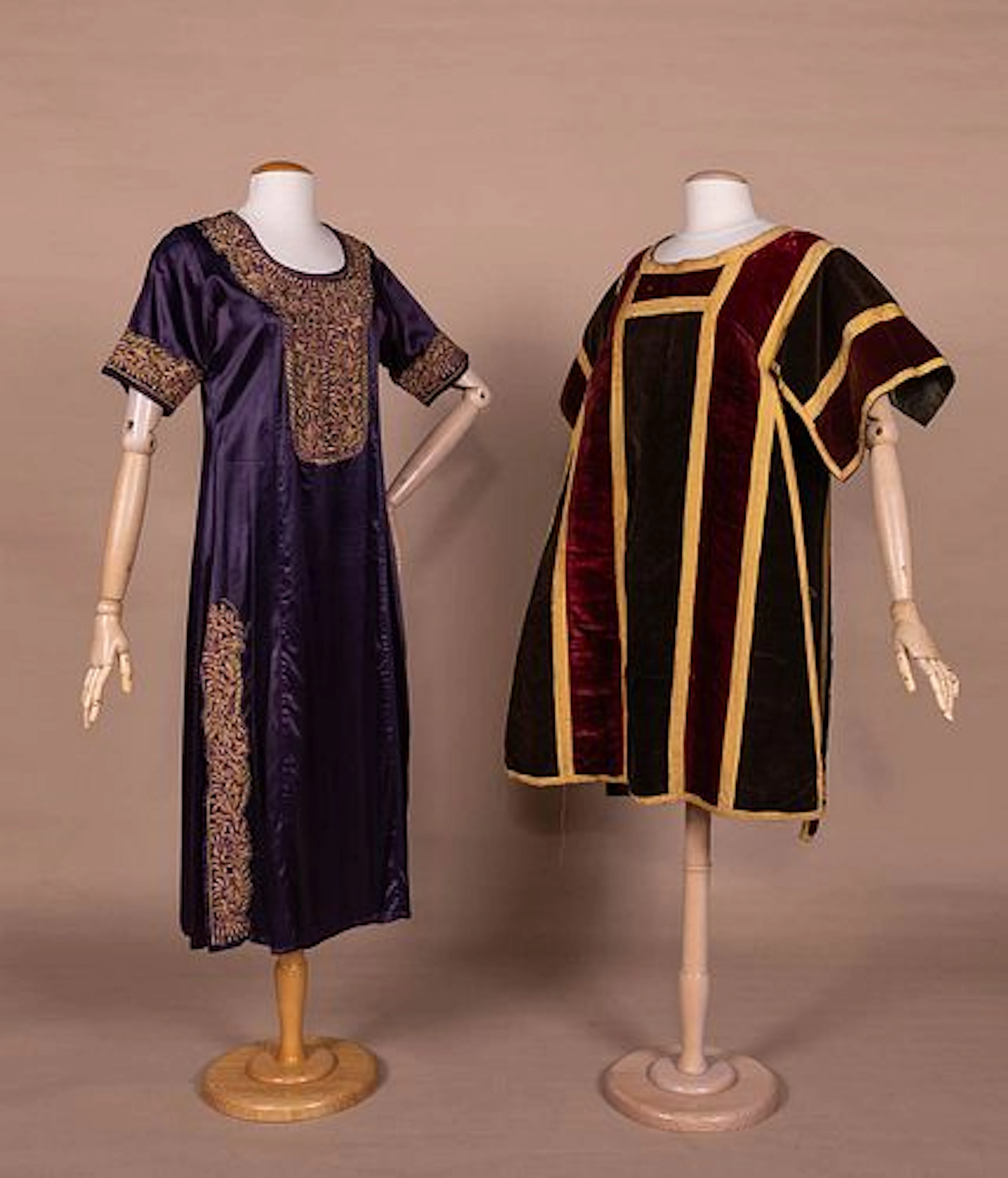 EMBROIDERED KAFTAN & CHURCH VESTMENT W/ METALLIC BRAID TRIM