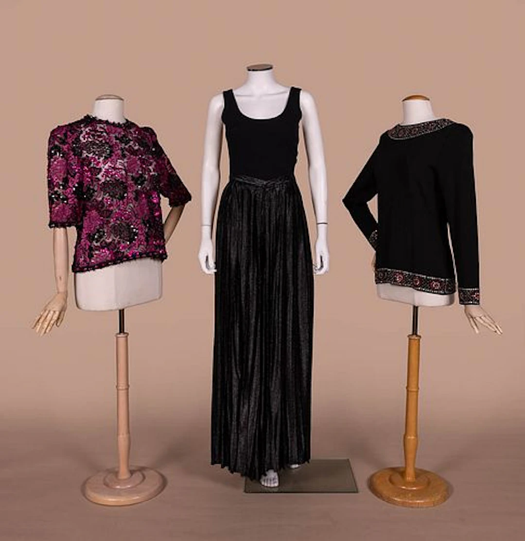ADOLFO PALAZZO PANTS & KNIT TOPS, 1970S - 1980S