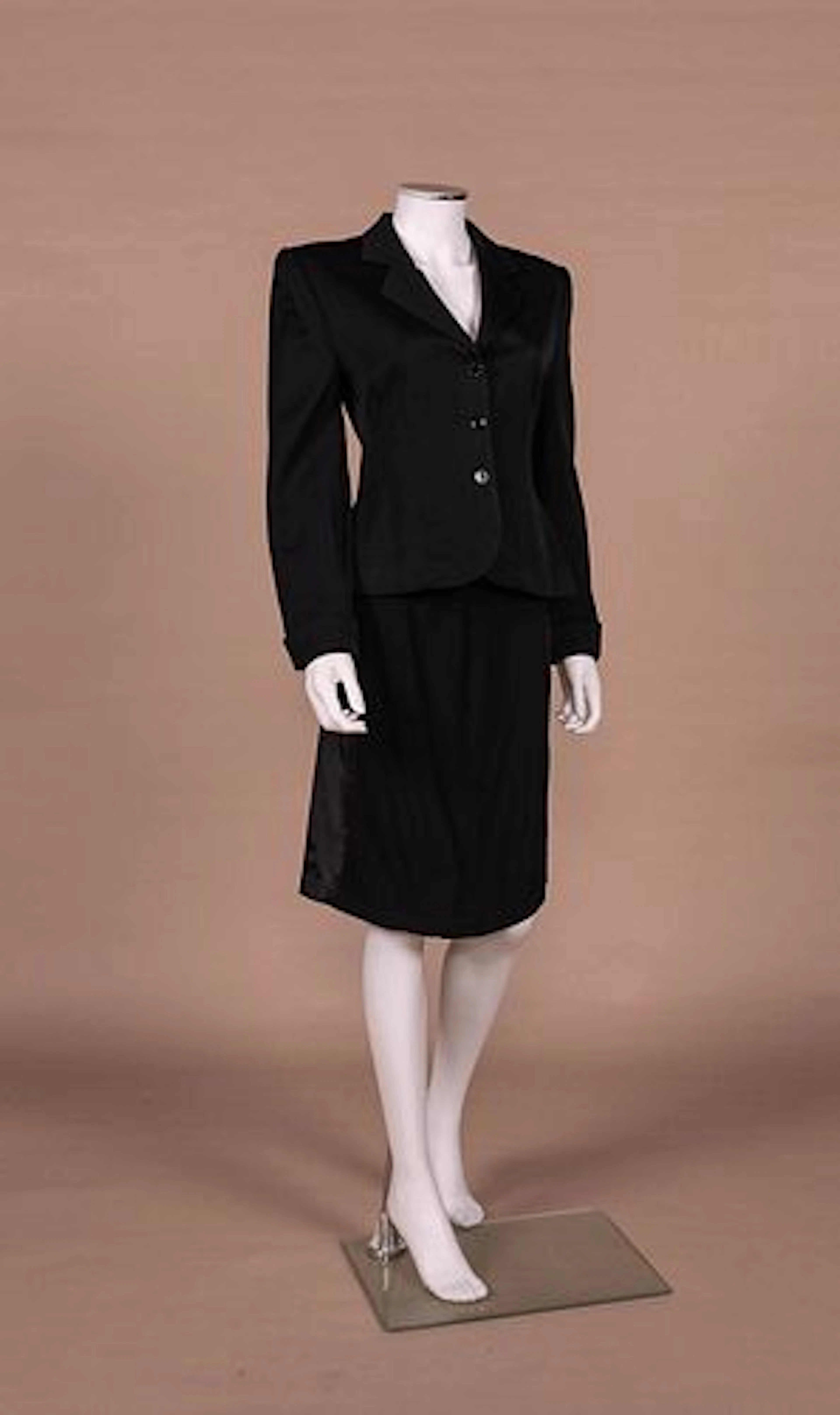 MARY ANN RESTIVO ELEGANT SKIRT SUIT, 1990S
