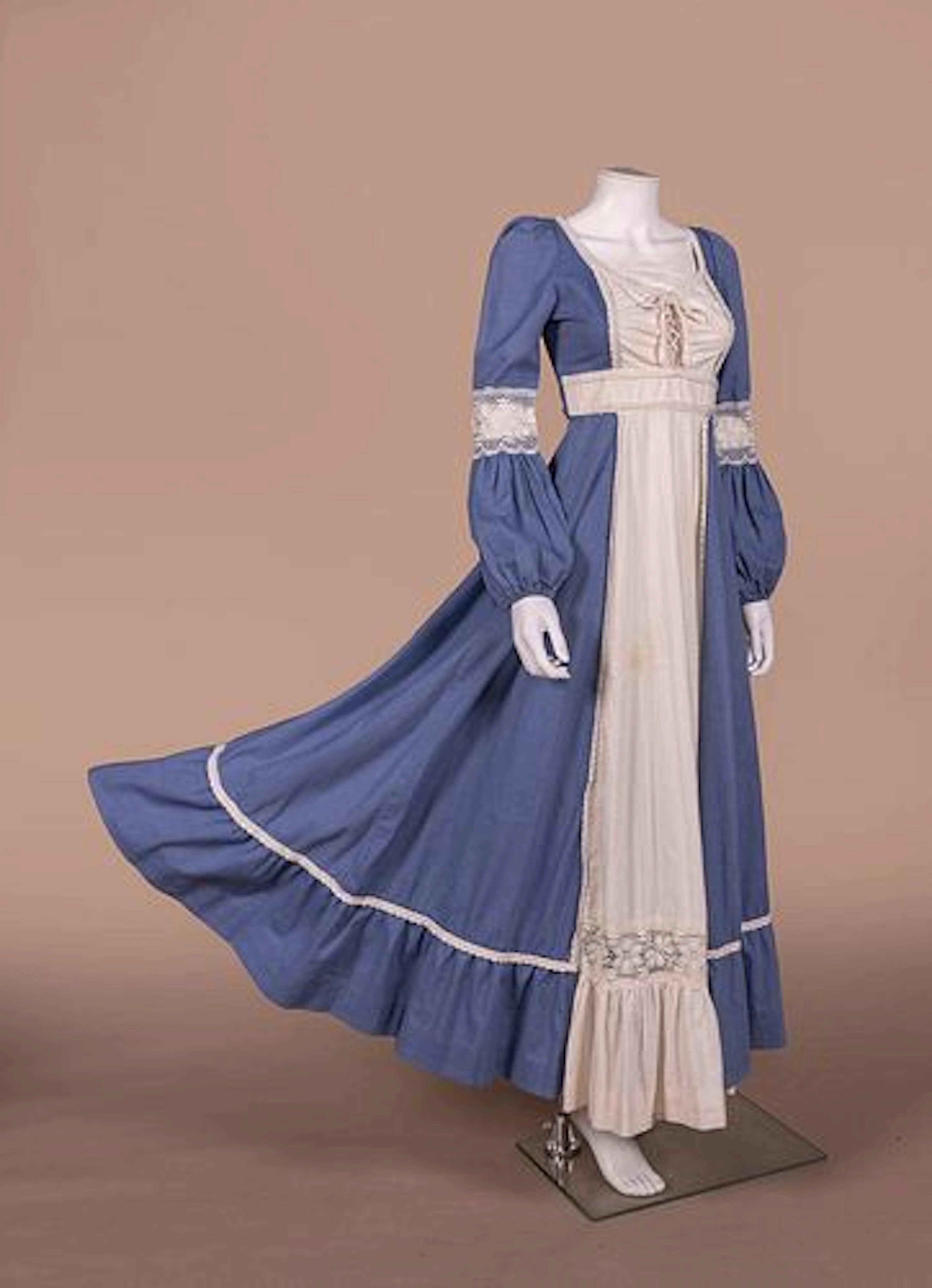 CHAMBRAY PRAIRIE DRESS, 1970S