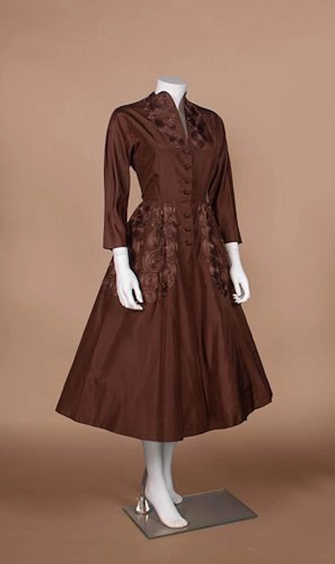 PATTULLO - JO COPELAND TAFFETA AFTERNOON DRESS, 1950S