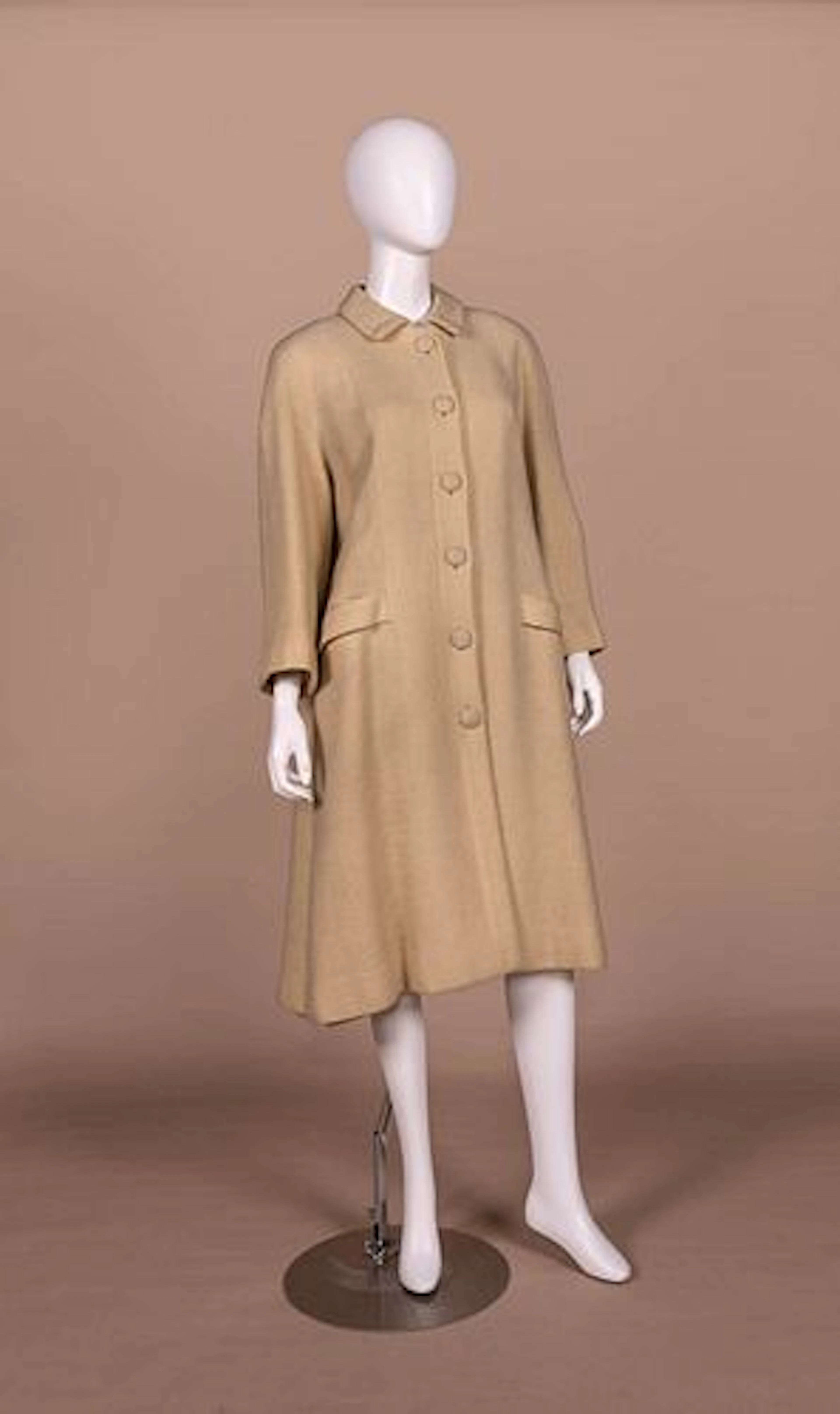MURIEL KING WOOL TWILL COAT, 1950S