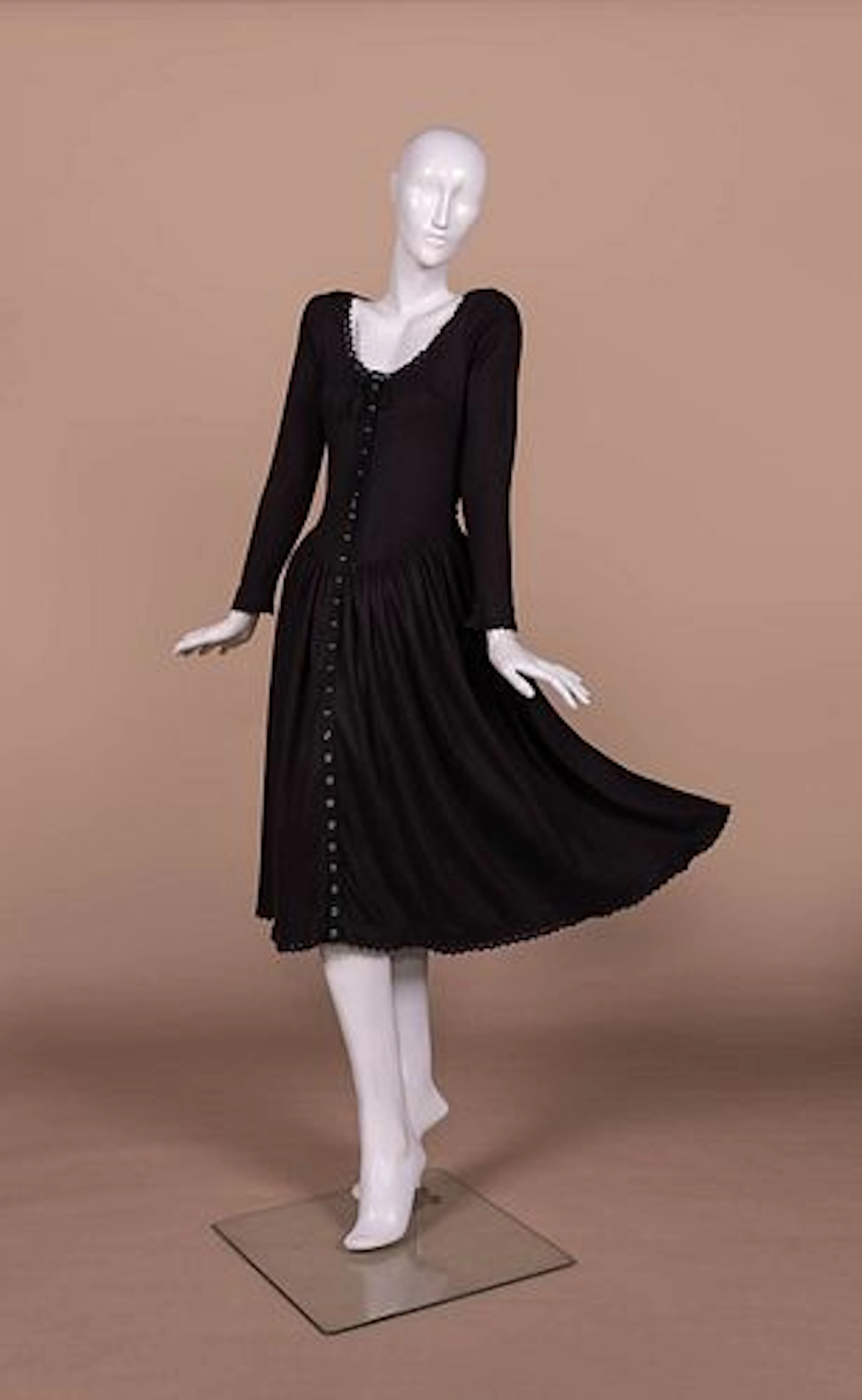 BETSEY JOHNSON PUNK LABEL JERSEY DRESS, 1980S