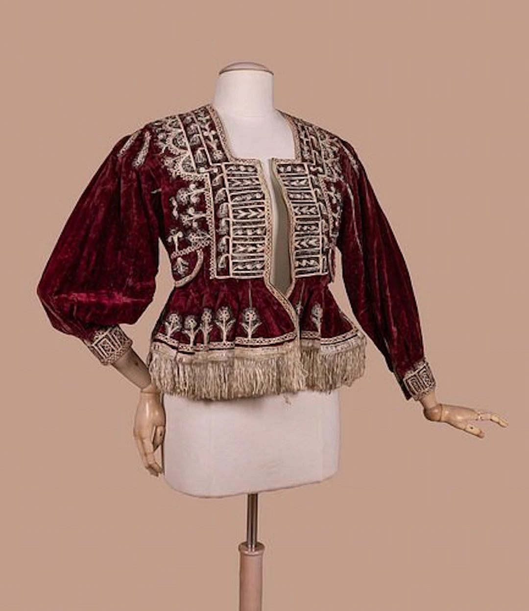 BEADED VELVET JACKET, BOLIVIA, LATE 20TH C