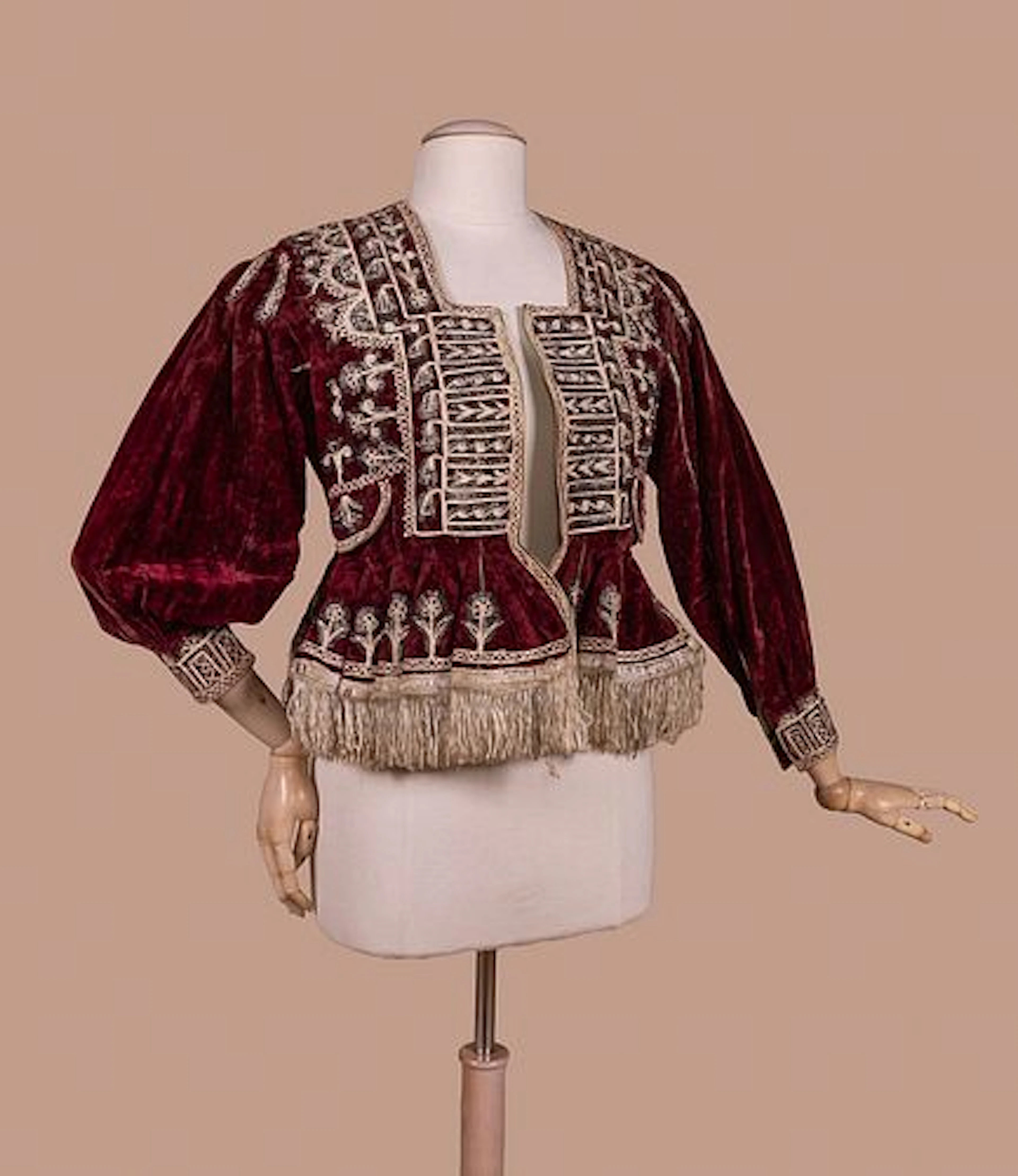 BEADED VELVET JACKET, BOLIVIA, LATE 20TH C