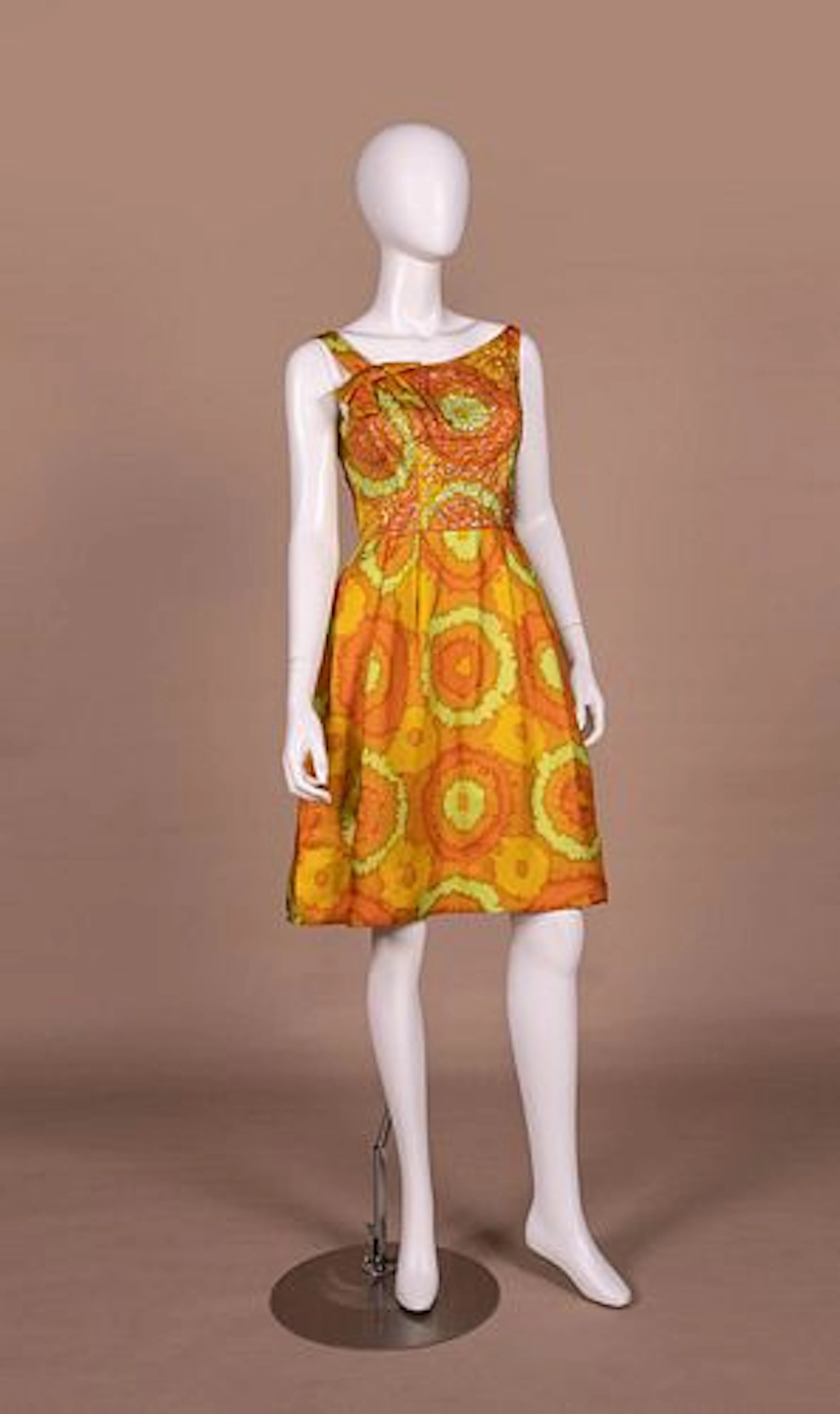 EMBELLISHED SILK PARTY DRESS, C. 1960