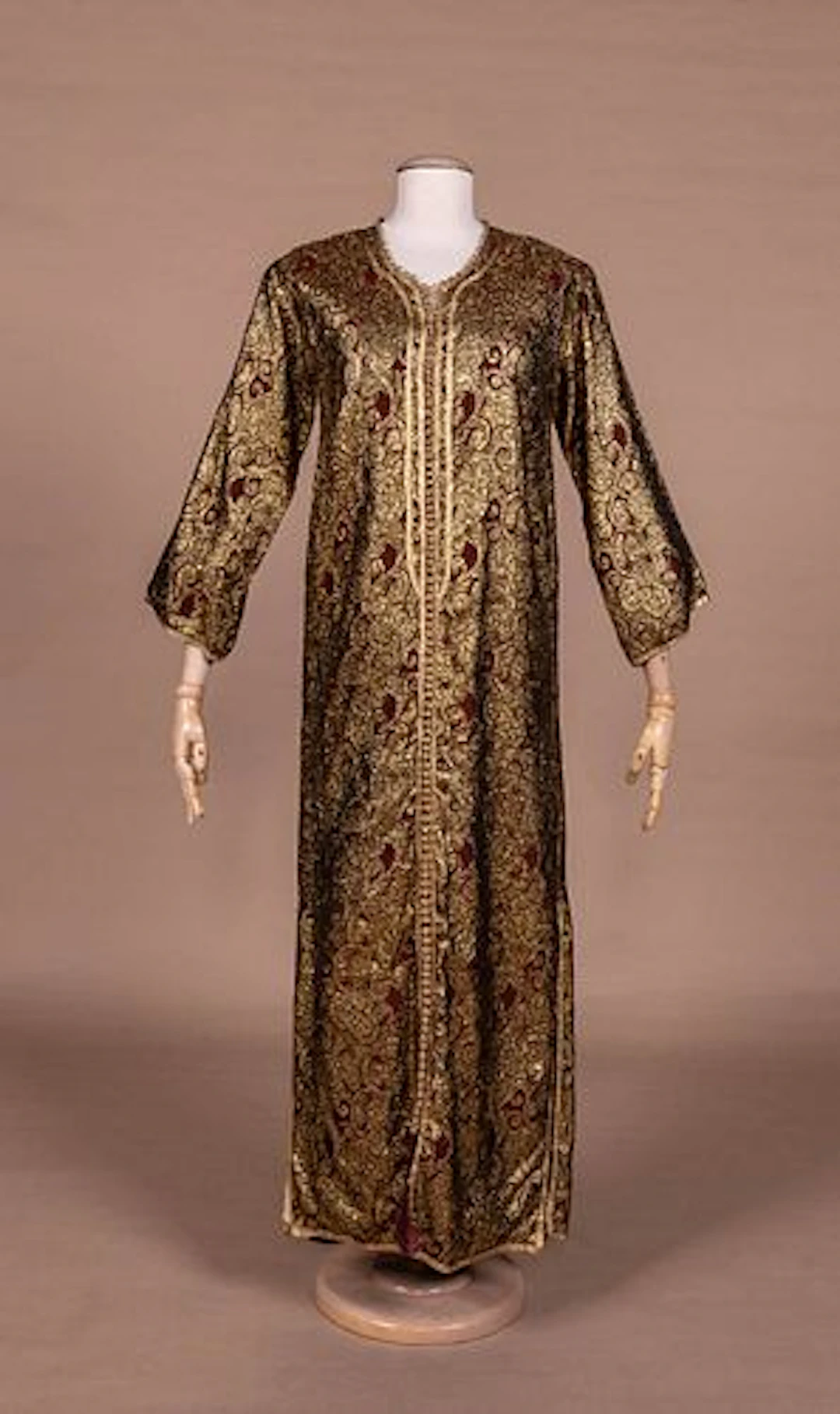 METALLIC BROCADE KAFTAN, 1960S
