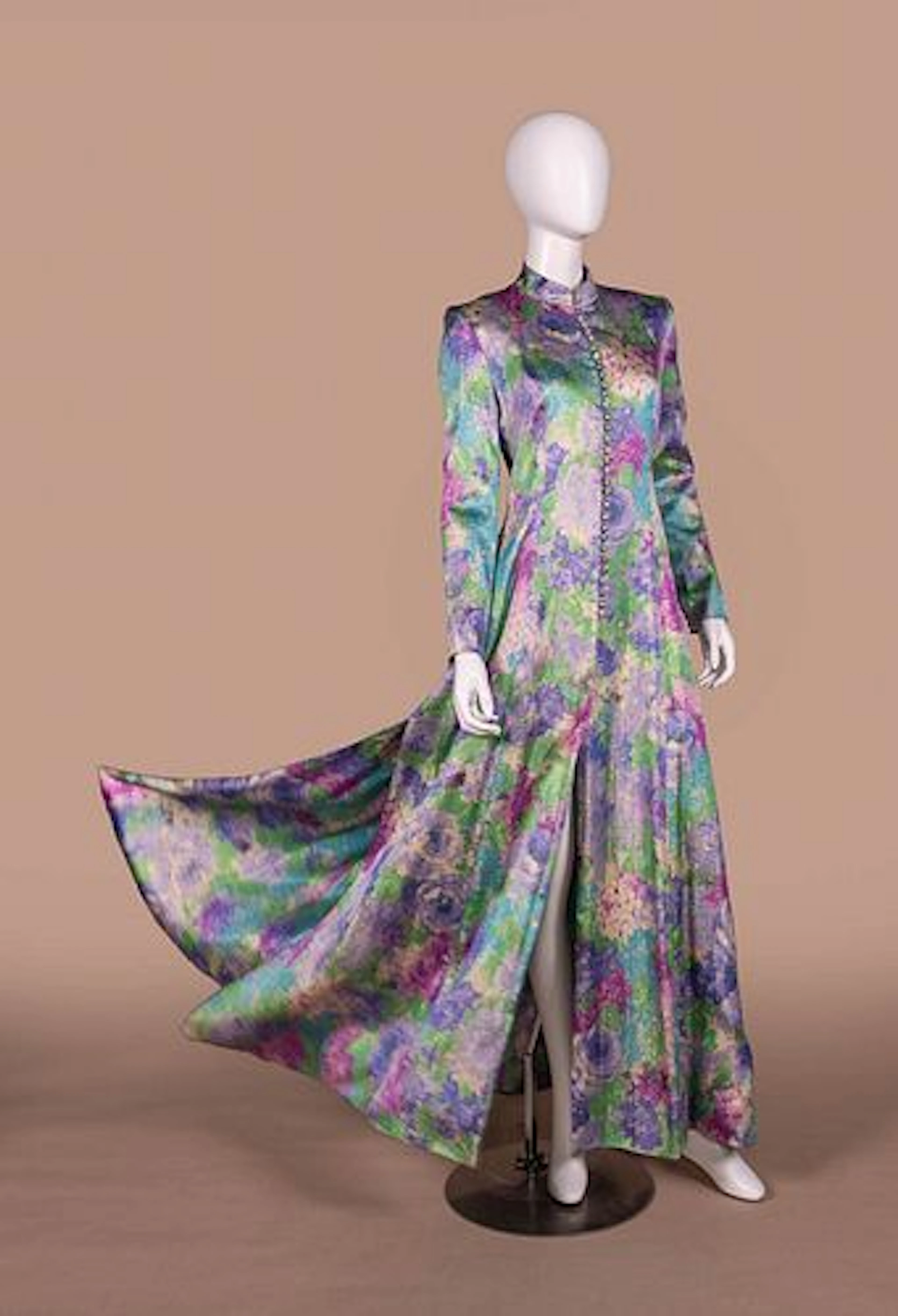 TOMASZ STARZEWSKI METALLIC EVENING DRESS, S/S 1994