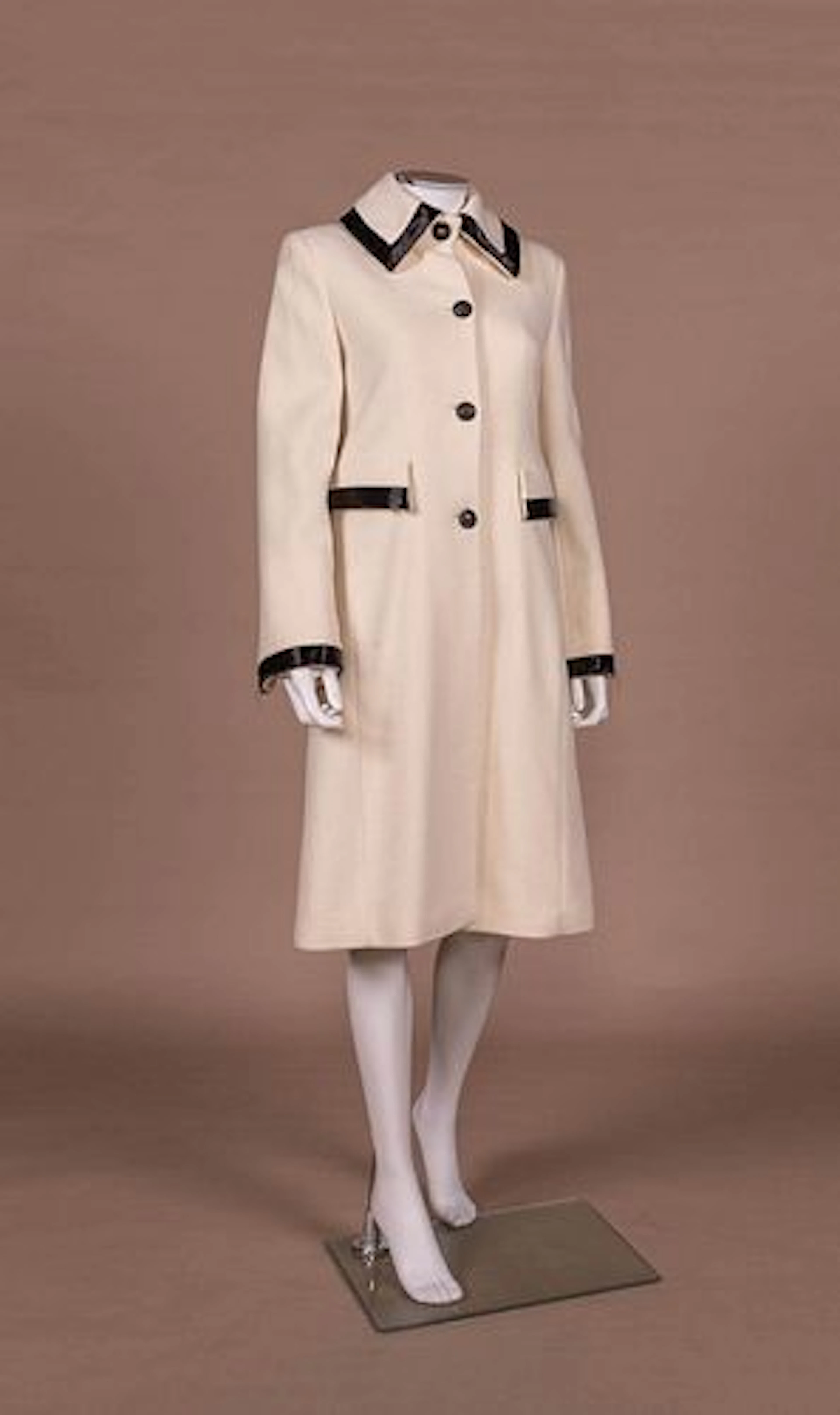 ST. JOHN BEADED WOOL COAT, 1990S
