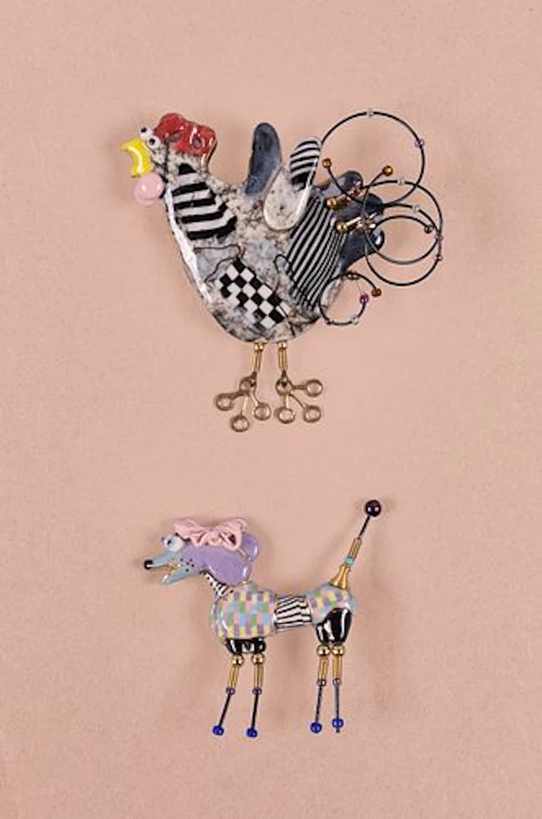 CYNTHIA CHUANG FIGURAL BROOCHES