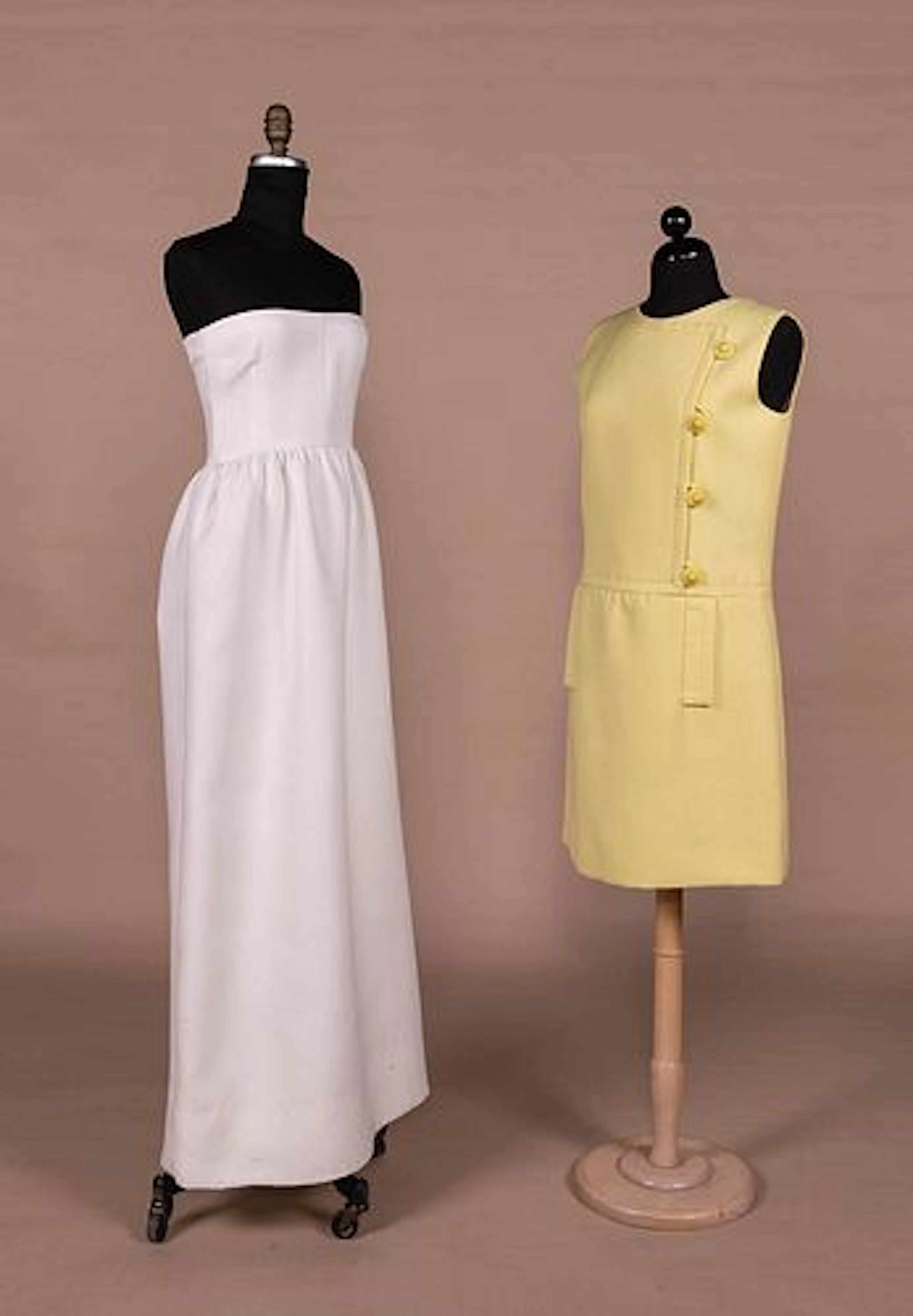 COURREGES & UNLABELED MOD DRESSES, LATE 1960S - 1970S