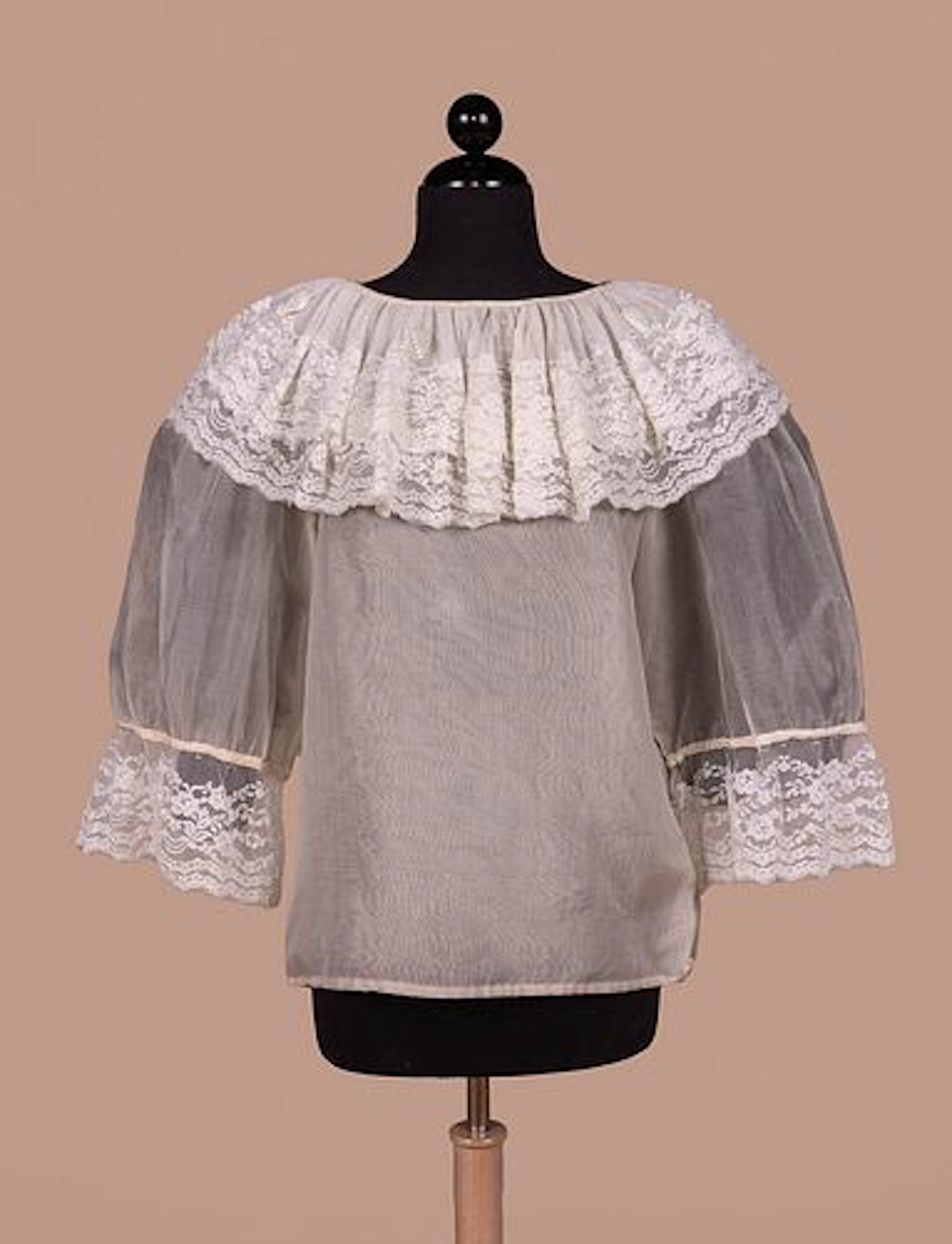 ZANDRA RHODES SILK BLOUSE, 1980S