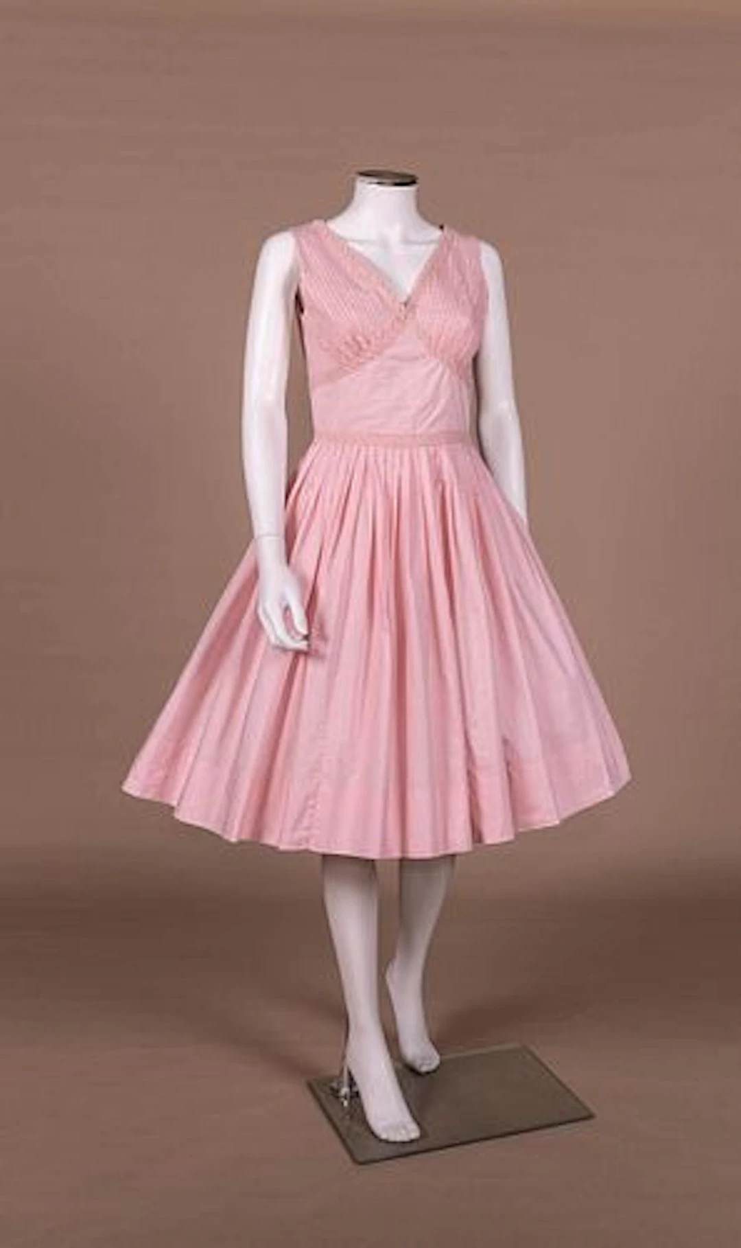 PINK COTTON DAY DRESS, 1950S