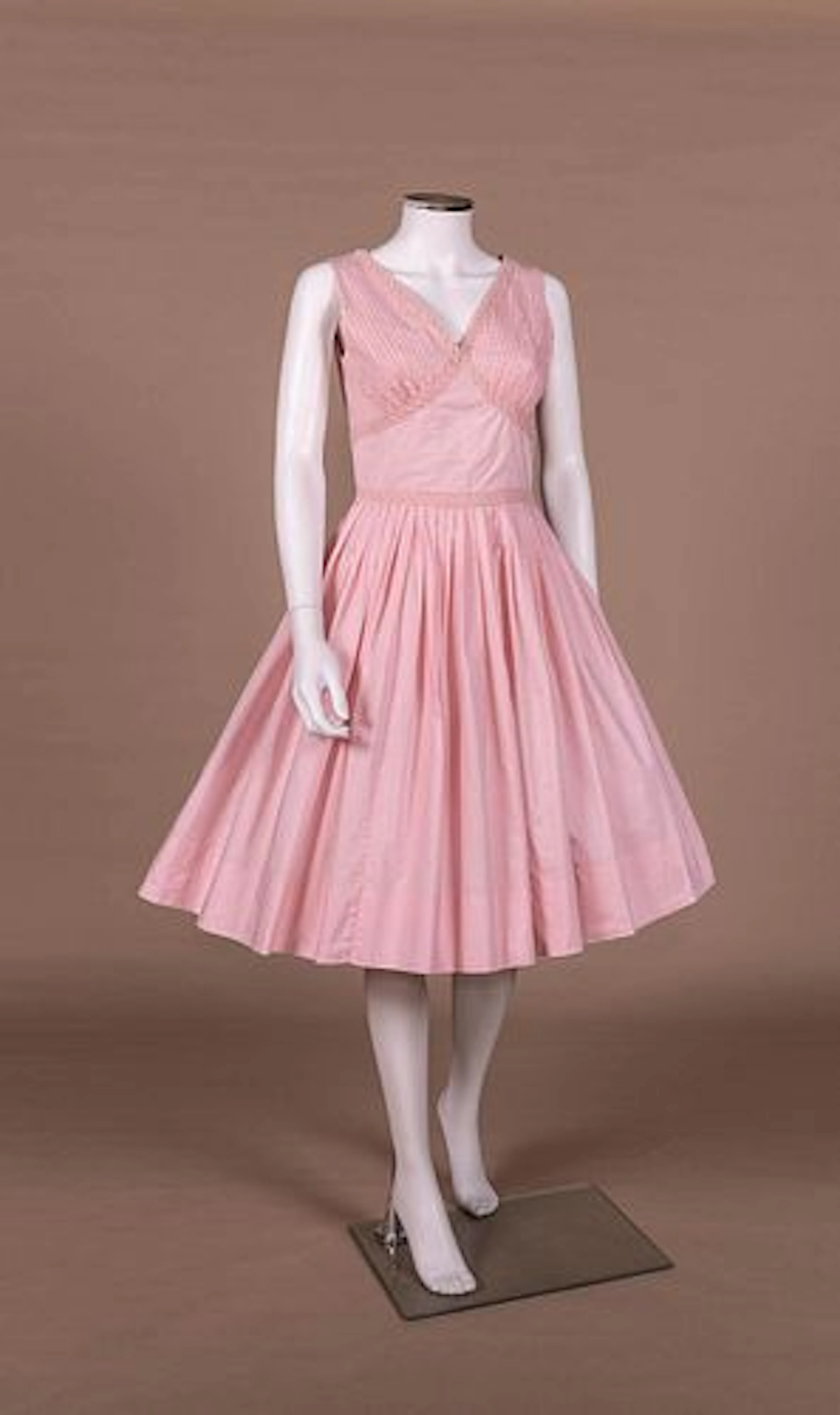 PINK COTTON DAY DRESS, 1950S