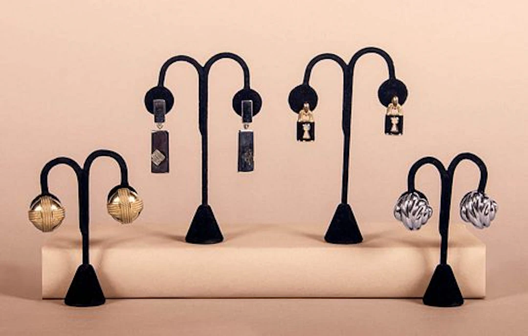 FOUR PAIR GIVENCHY EARCLIPS OR STUDS, PARIS, 1970-1990s