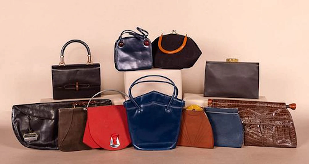 COLLECTION OF SMART MIDCENTURY HANDBAGS, C. 1940 - 1960