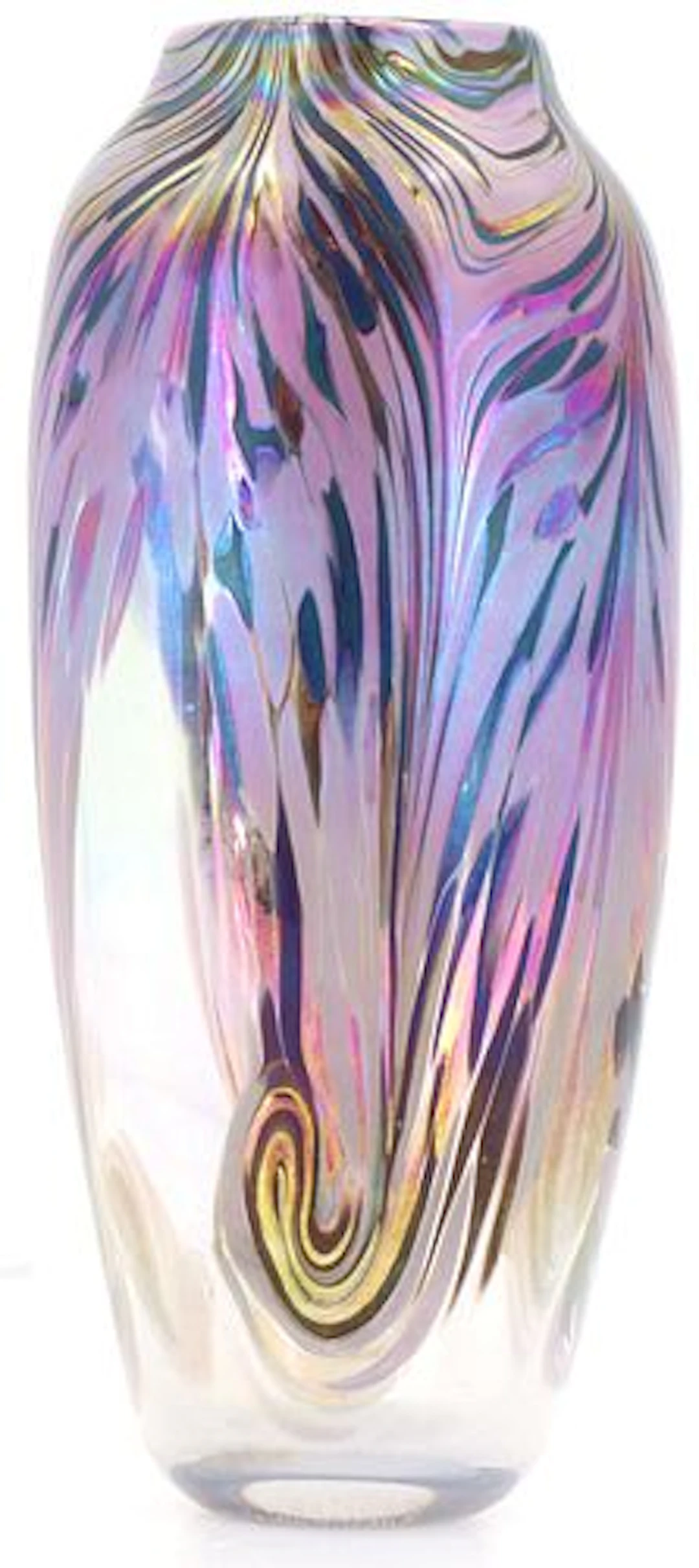 Vintage Art Glass Vase Nuance Studios, New Orleans, Signed and Dated 1991