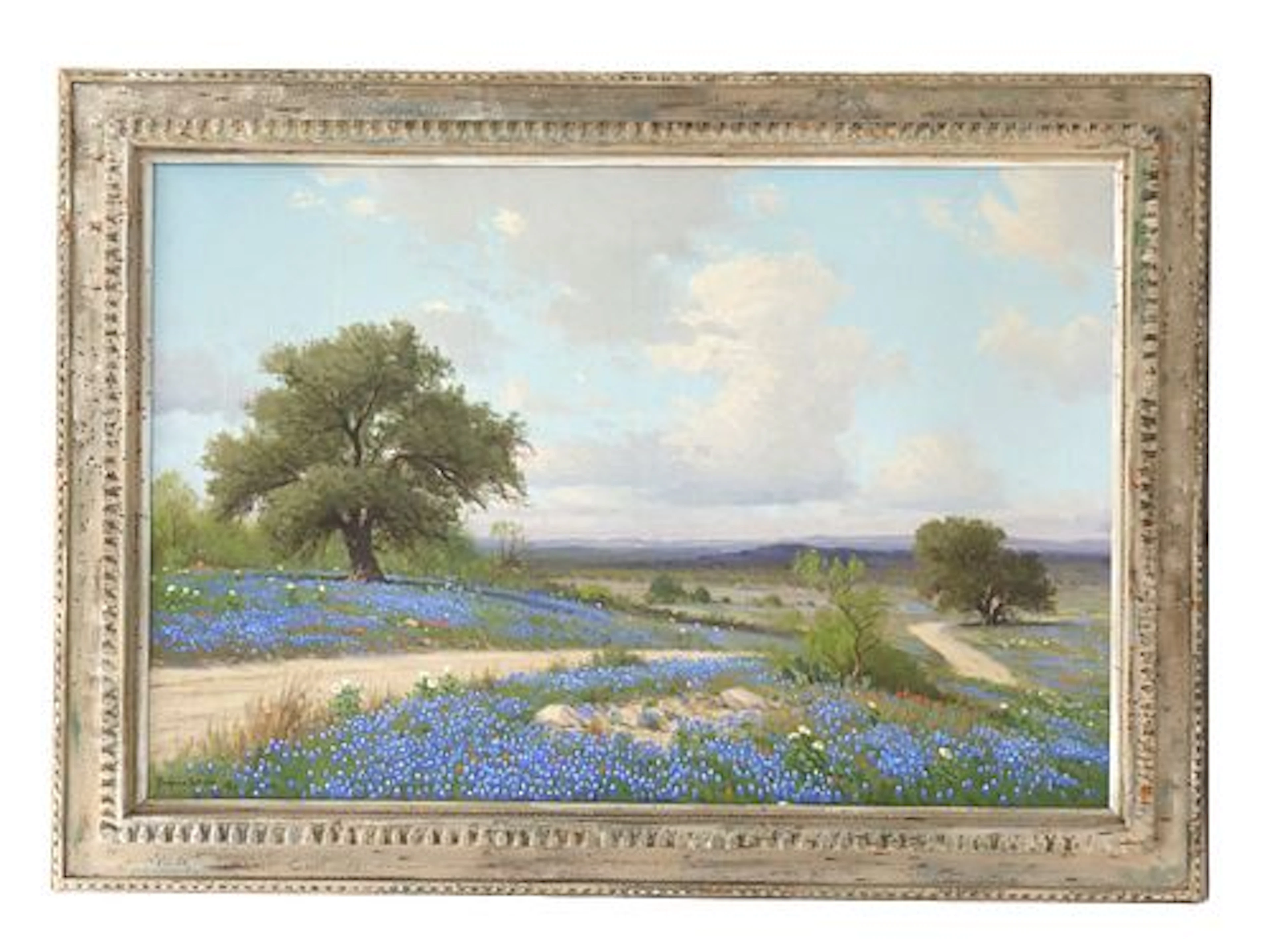 Porfirio Salinas (1910-1973) American, Oil on Canvas Landscape