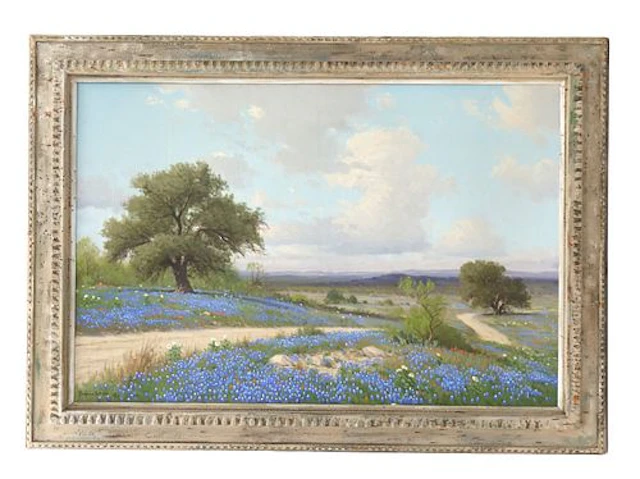 Porfirio Salinas (1910-1973) American, Oil on Canvas Landscape