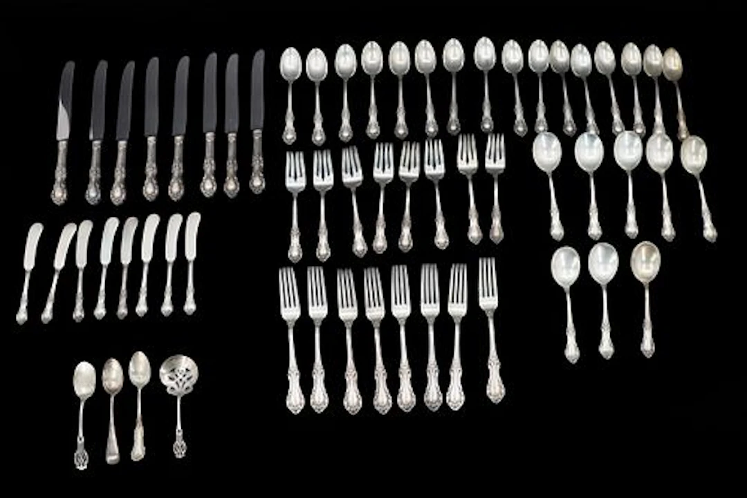 (52) Piece Wallace "Pansy" Sterling Silver Flatware - Approx 56.12 ozt.