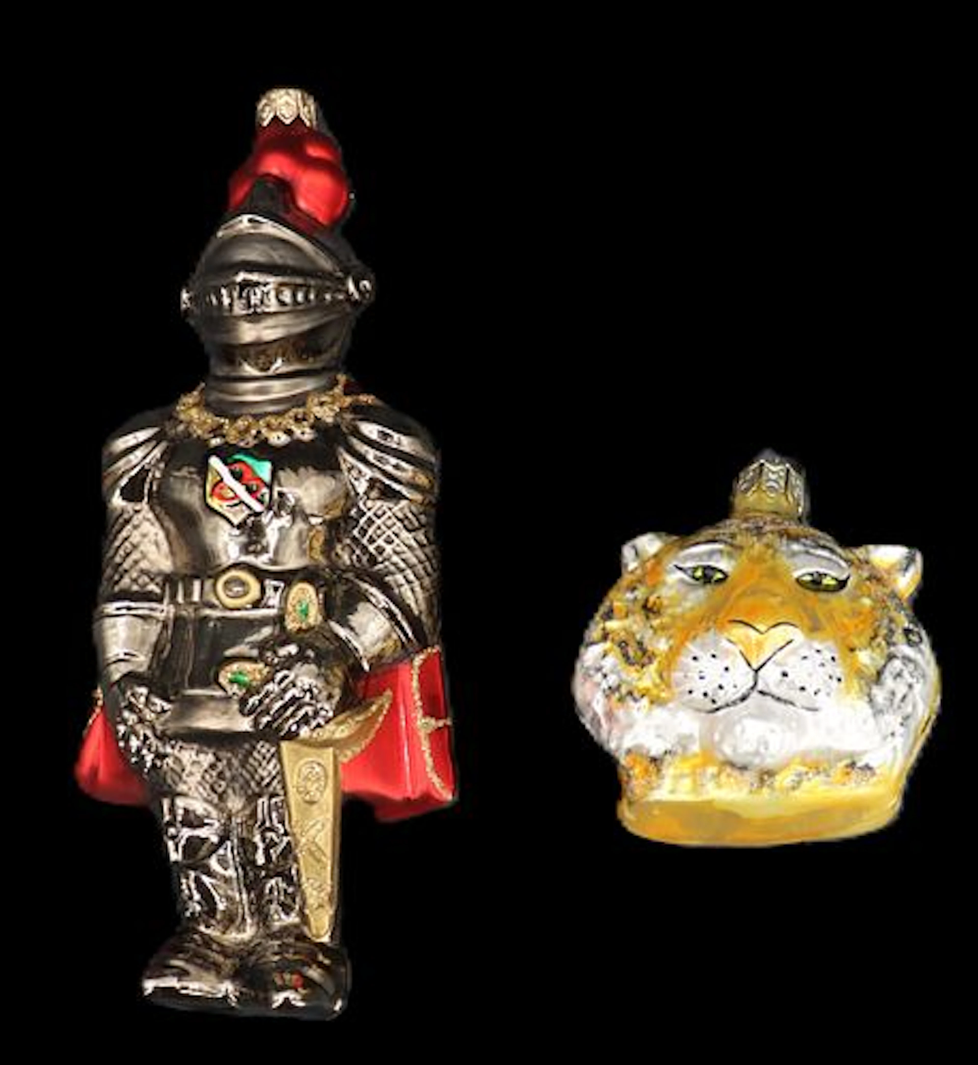 (1) Kurt S. Adler and (1) Christopher Radko Art Glass Christmas Ornaments
